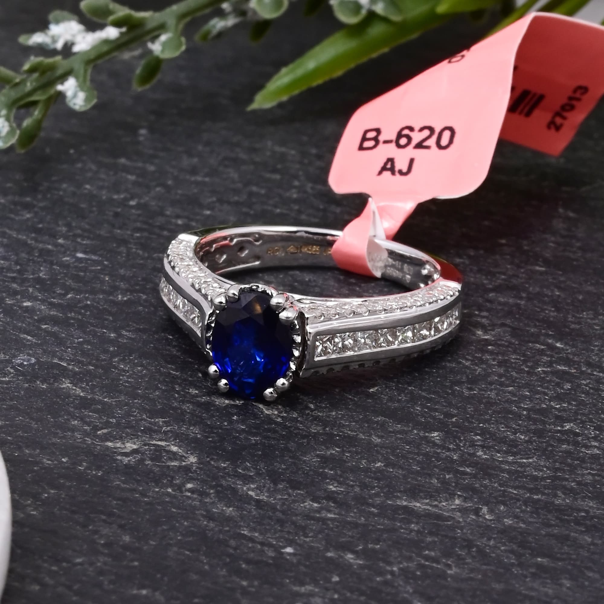 Regal Sapphire Diamond Ring alternate view