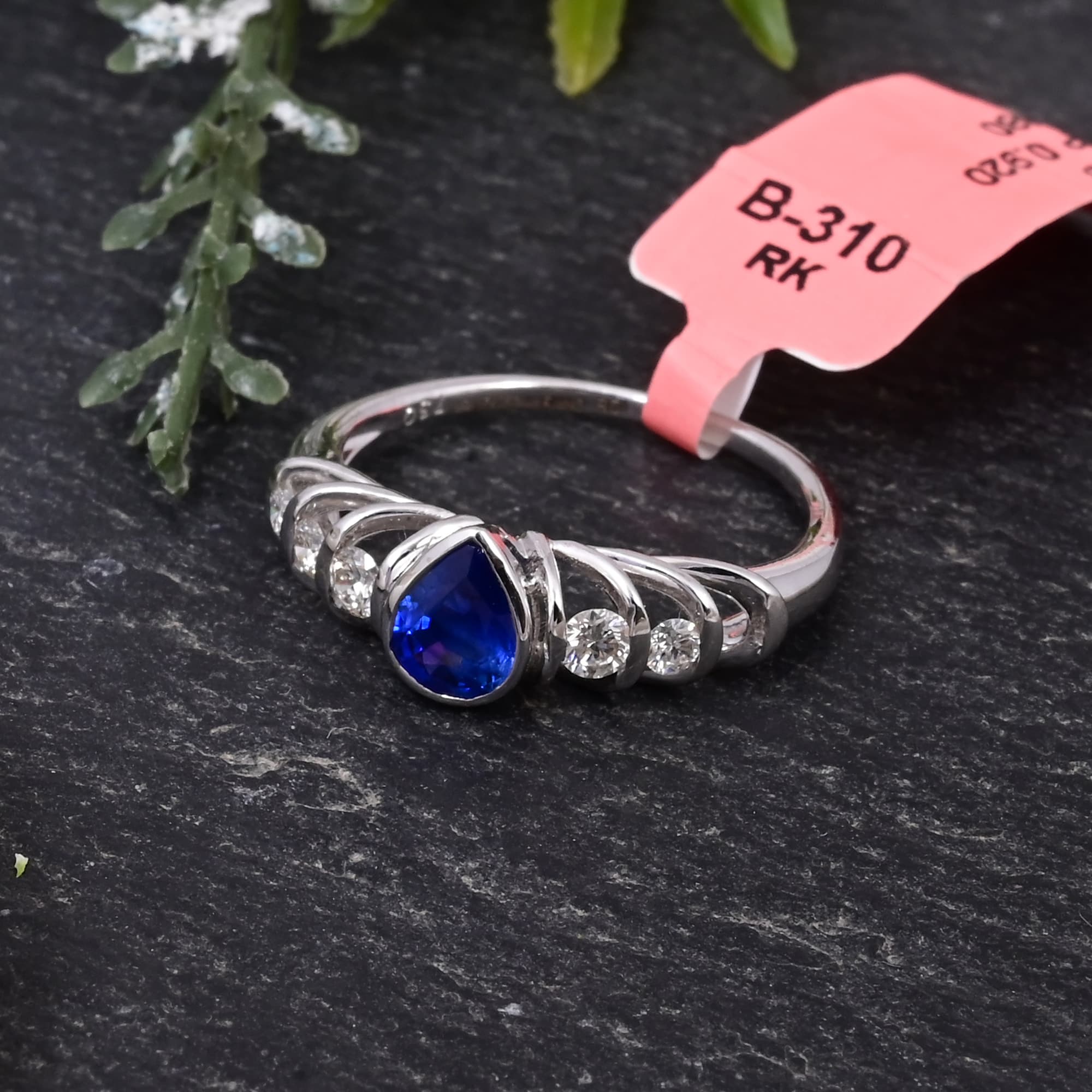 Royal Teardrop Sapphire Ring