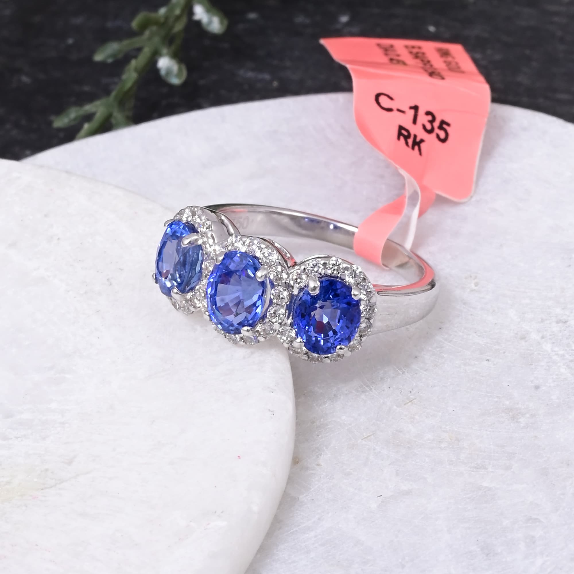 Royal Sapphire Trilogy Ring