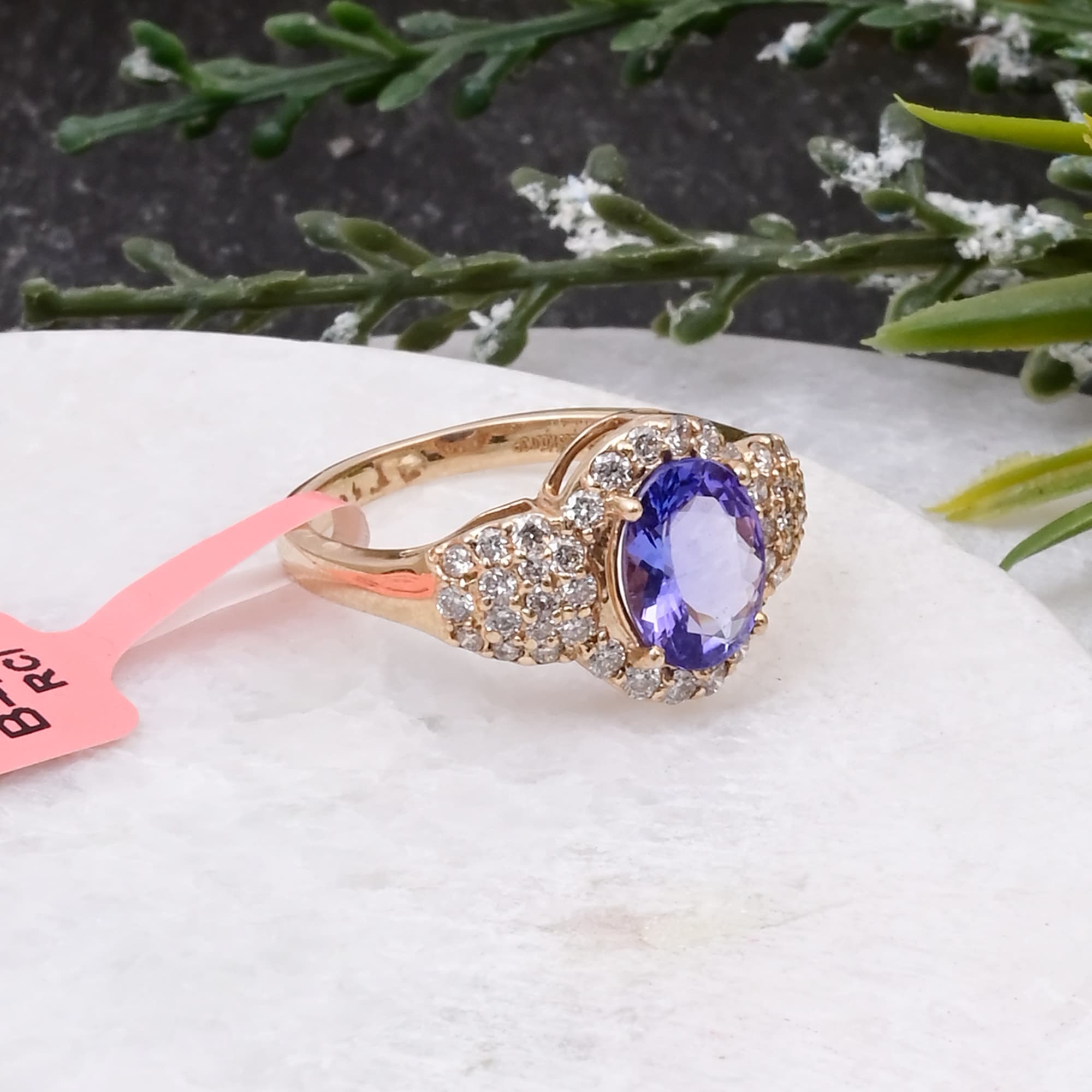 Royal Tanzanite Halo Ring alternate view
