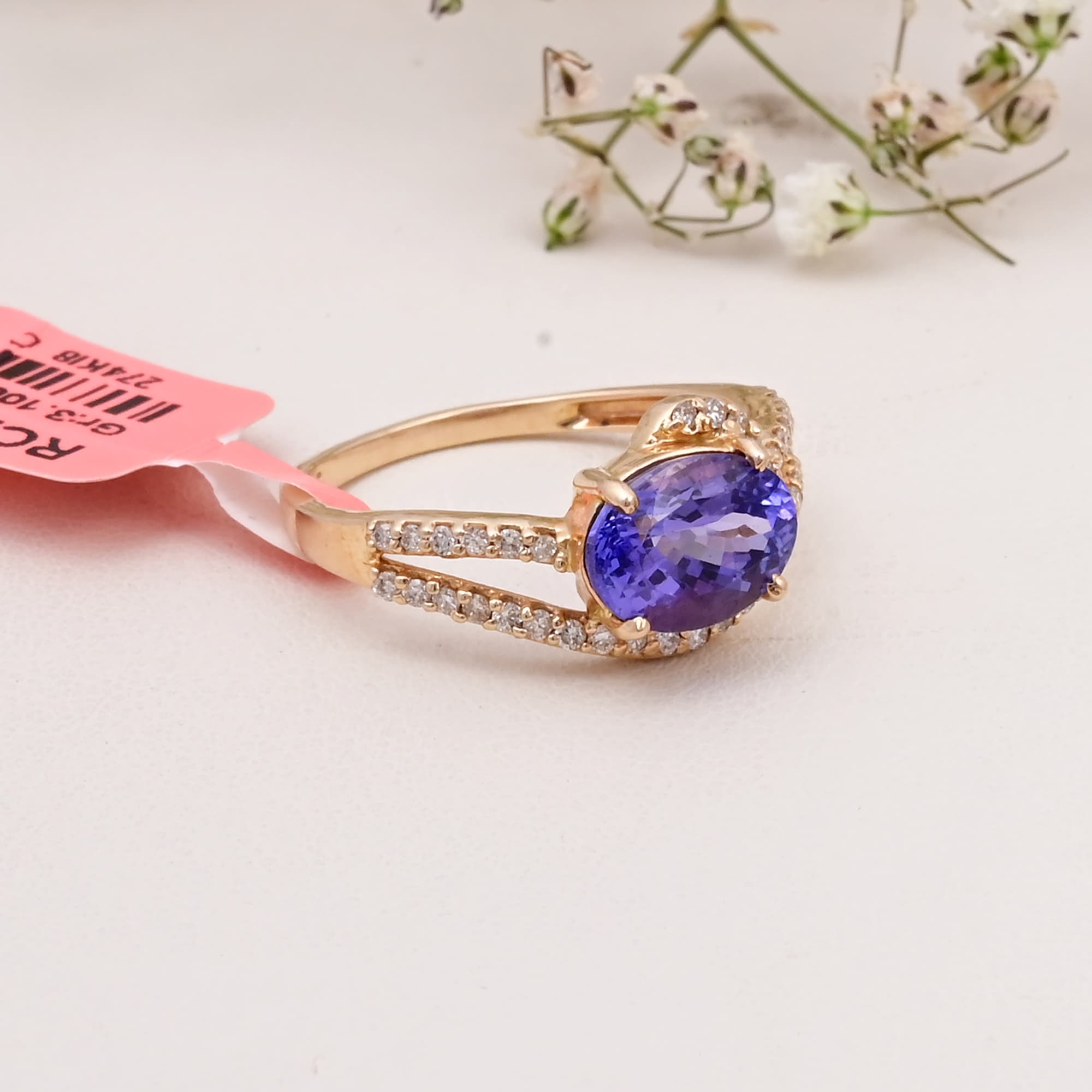 Celestial Tanzanite Split Shank Ring alternate view