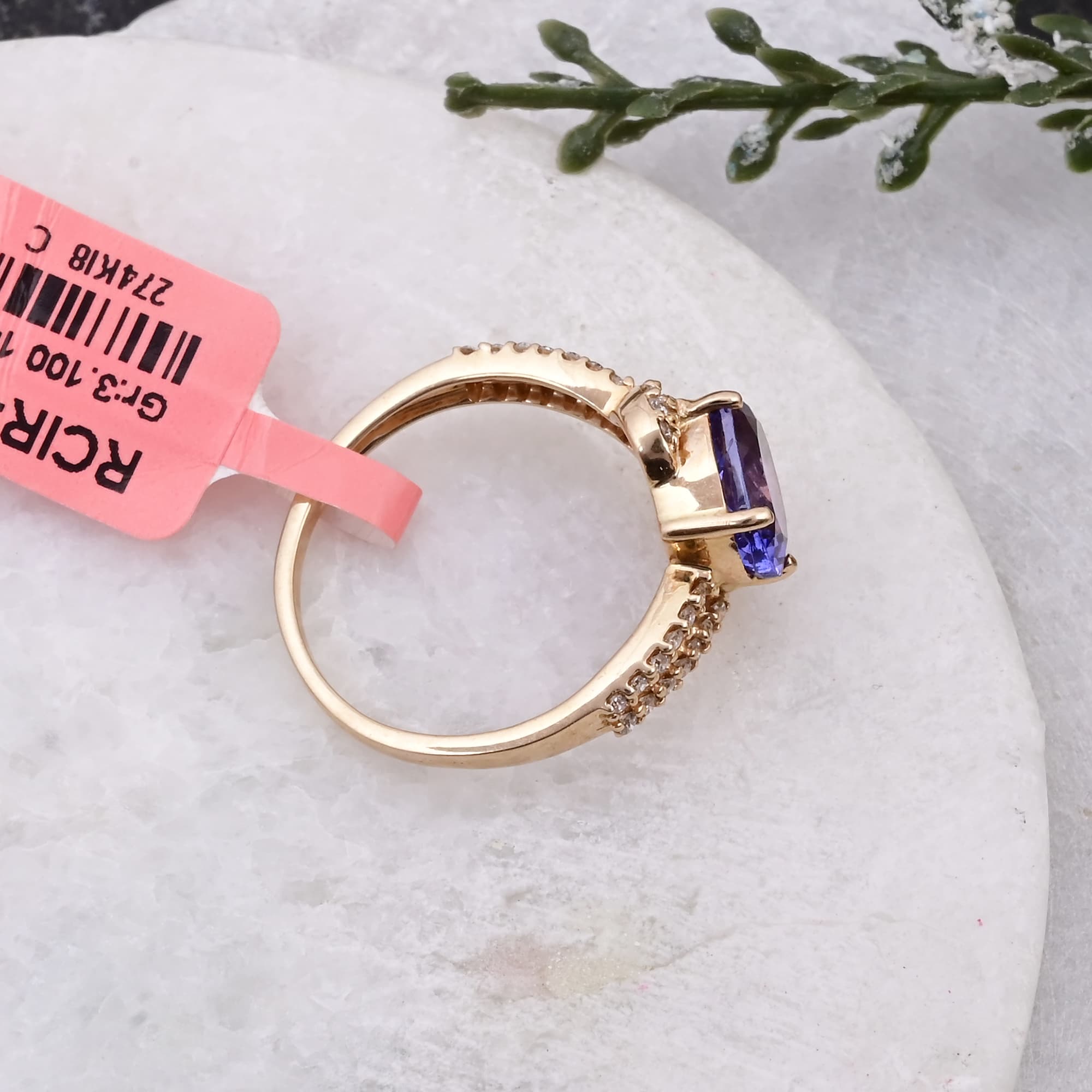 Celestial Tanzanite Split Shank Ring