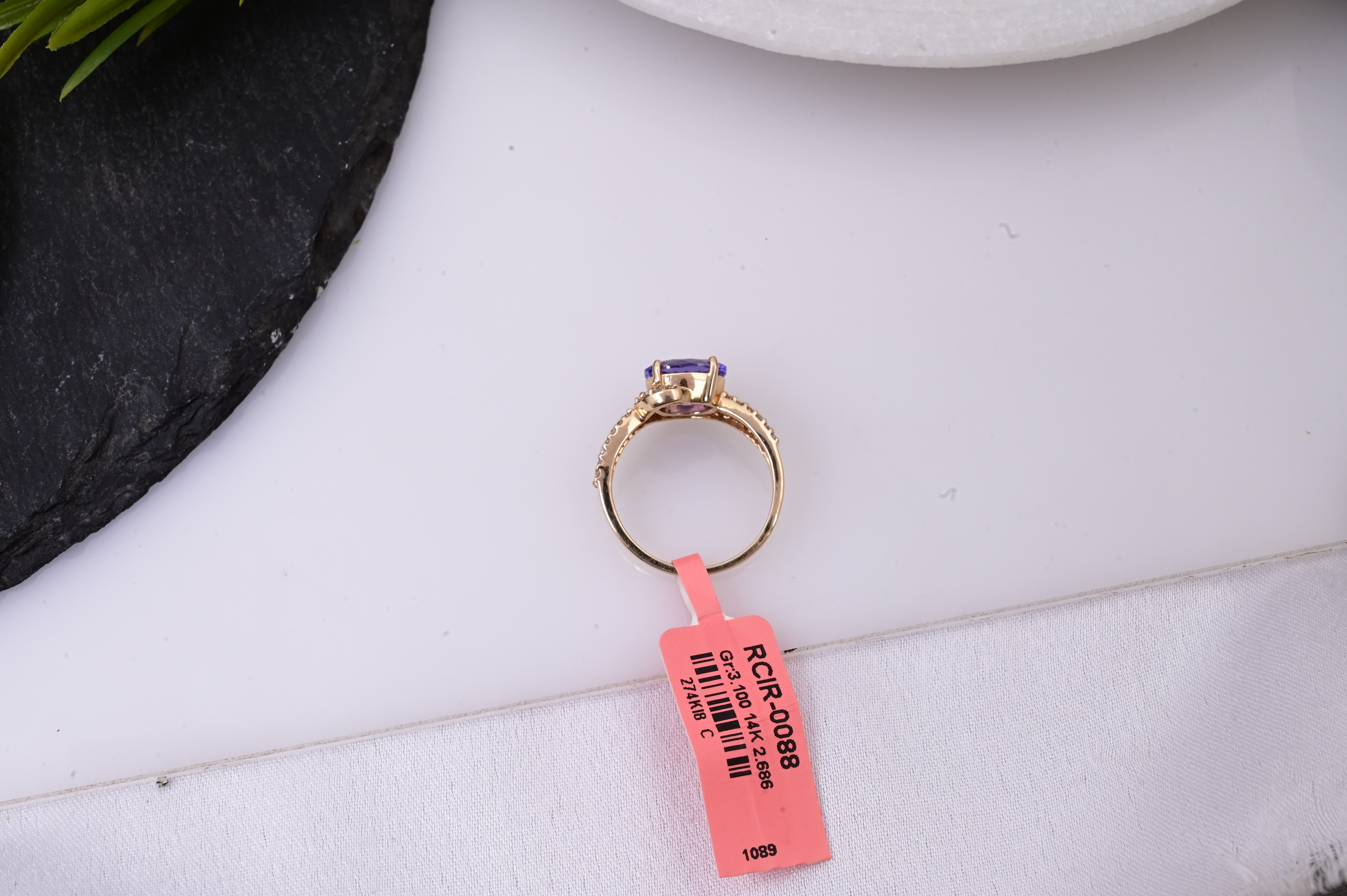 Celestial Tanzanite Split Shank Ring