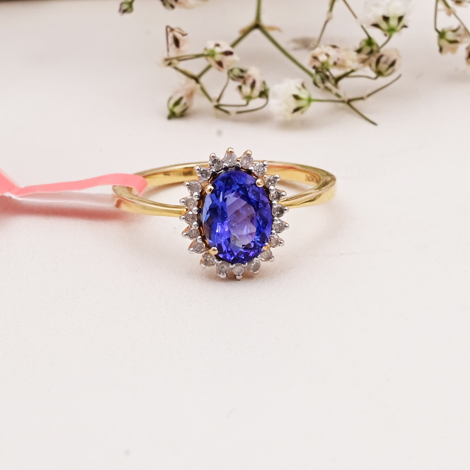Royal Halo Tanzanite Ring