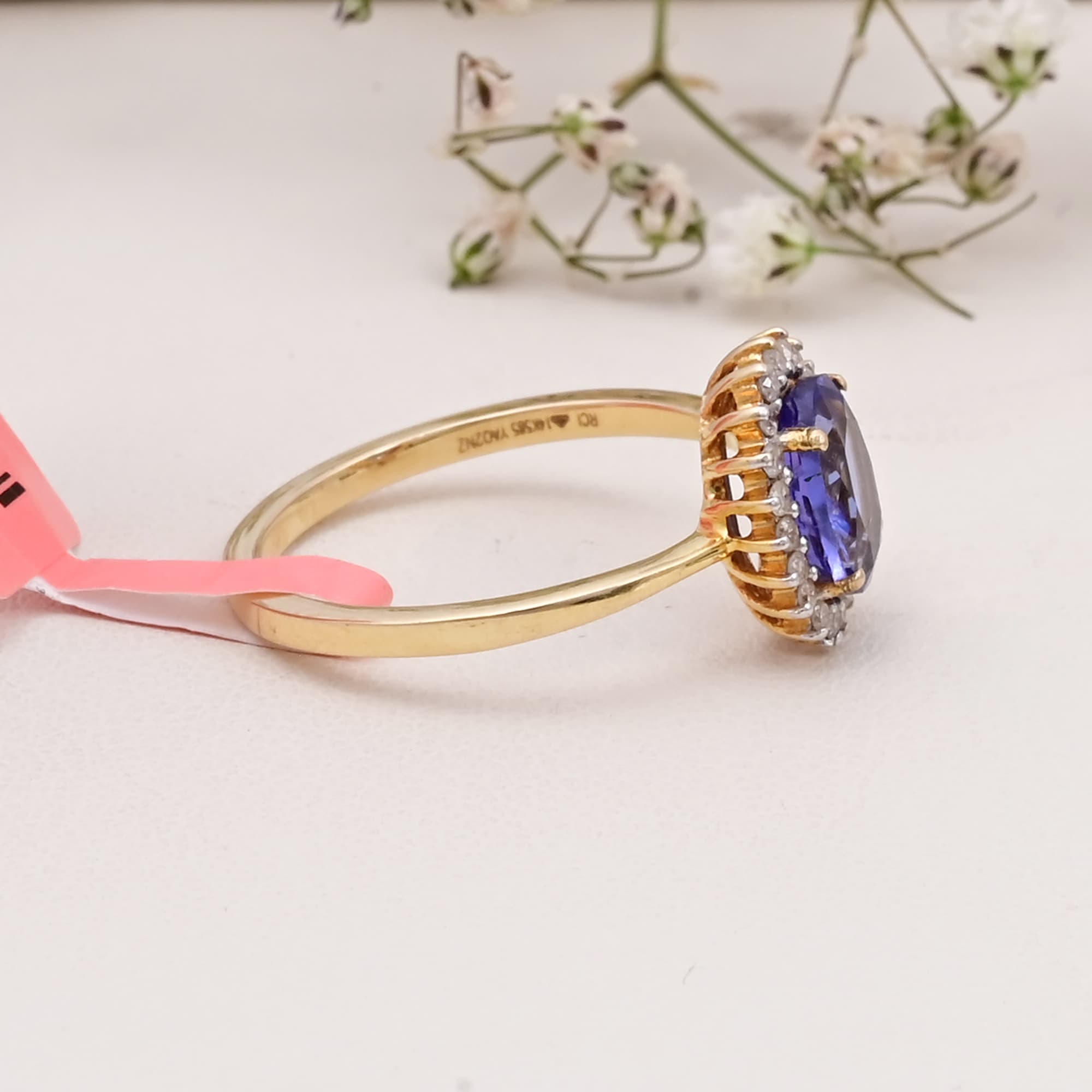 Royal Halo Tanzanite Ring