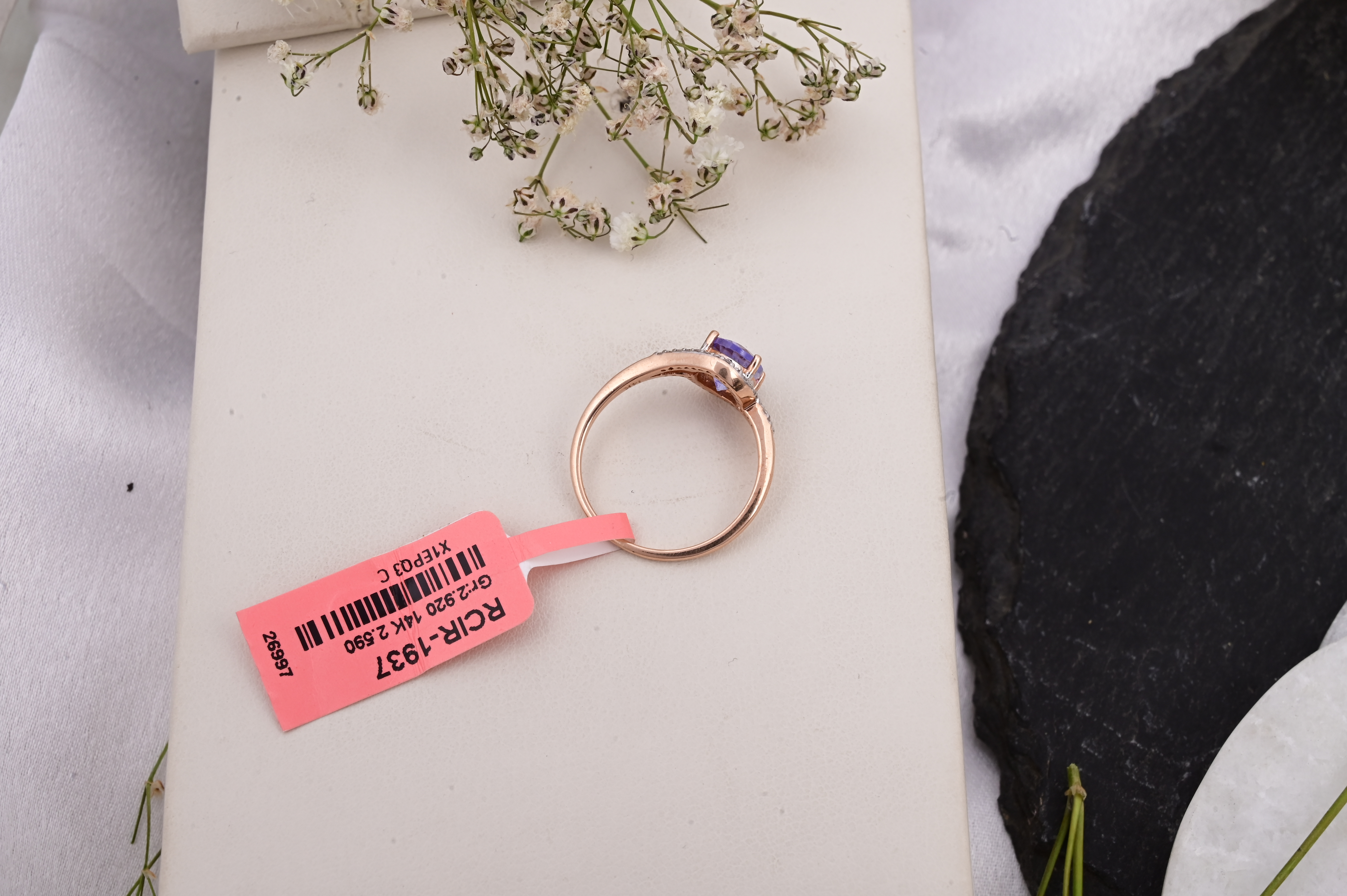 Celestial Halo Tanzanite Ring