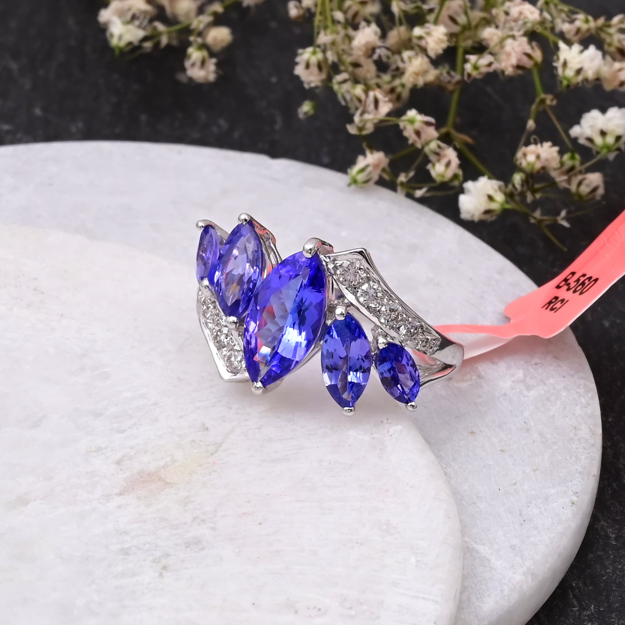 Majestic Bloom Tanzanite Ring alternate view