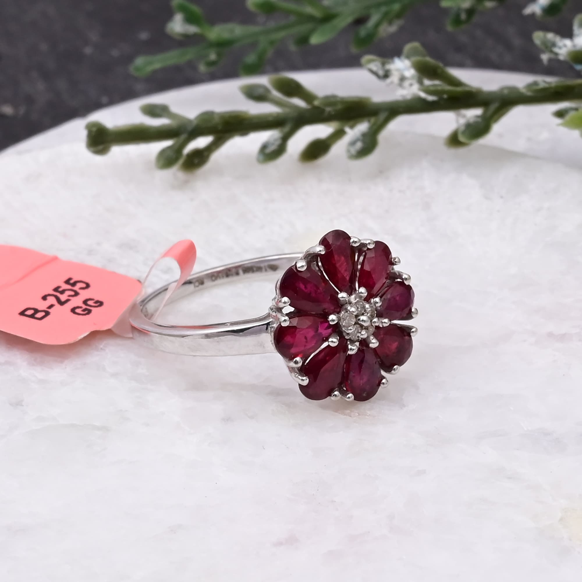 Ruby Blossom Diamond Ring alternate view