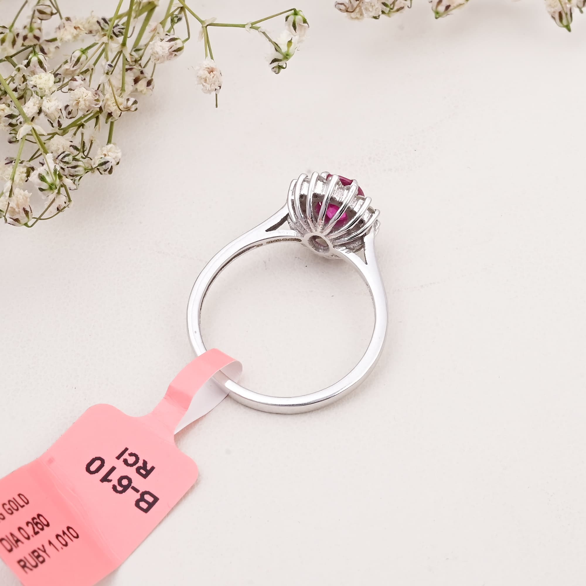 Crimson Halo Ruby Ring