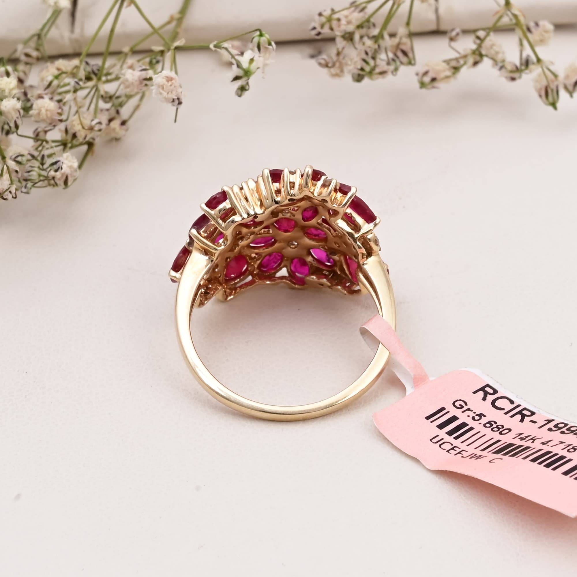 Ruby Blossom Bouquet Ring