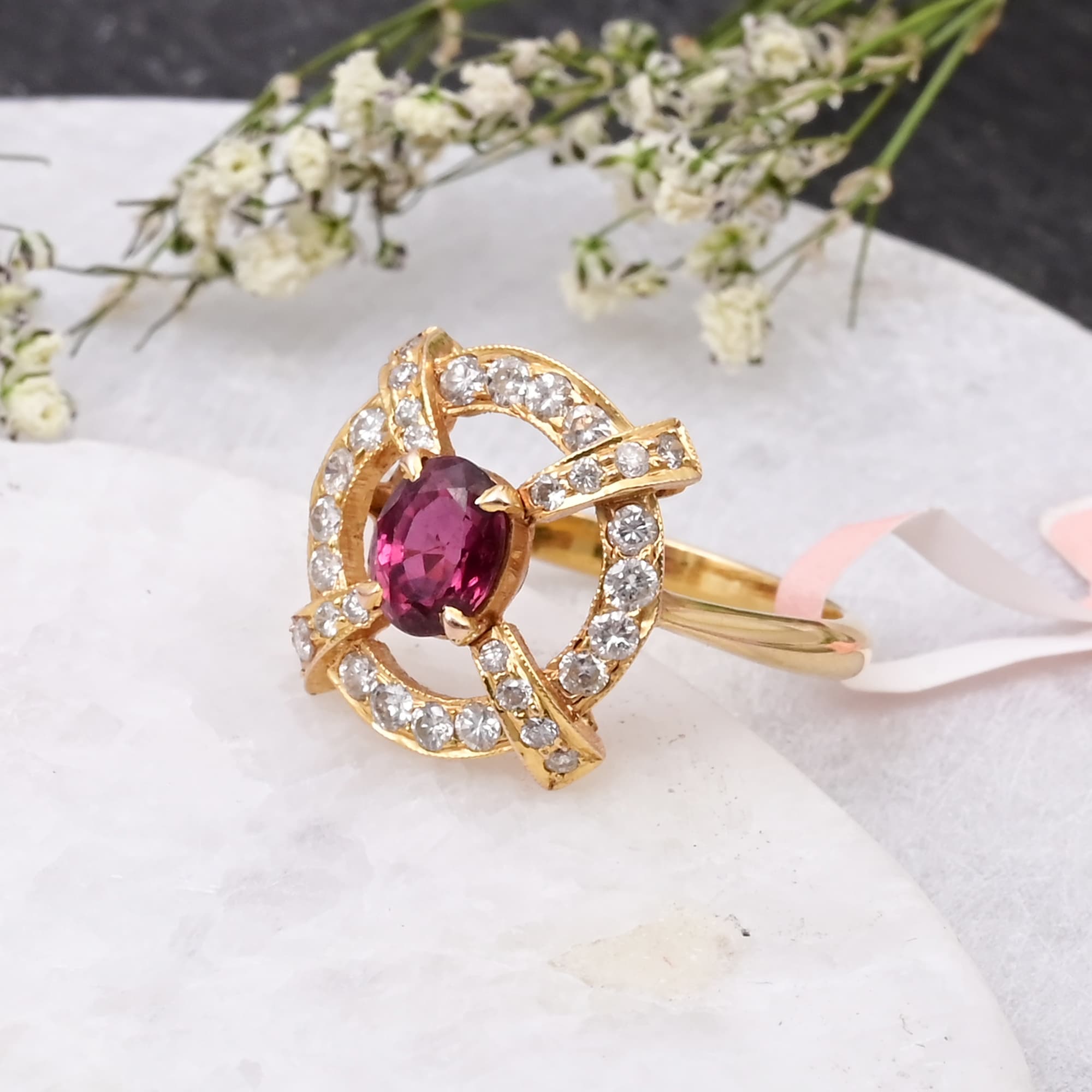Ruby Eclipse Diamond Ring