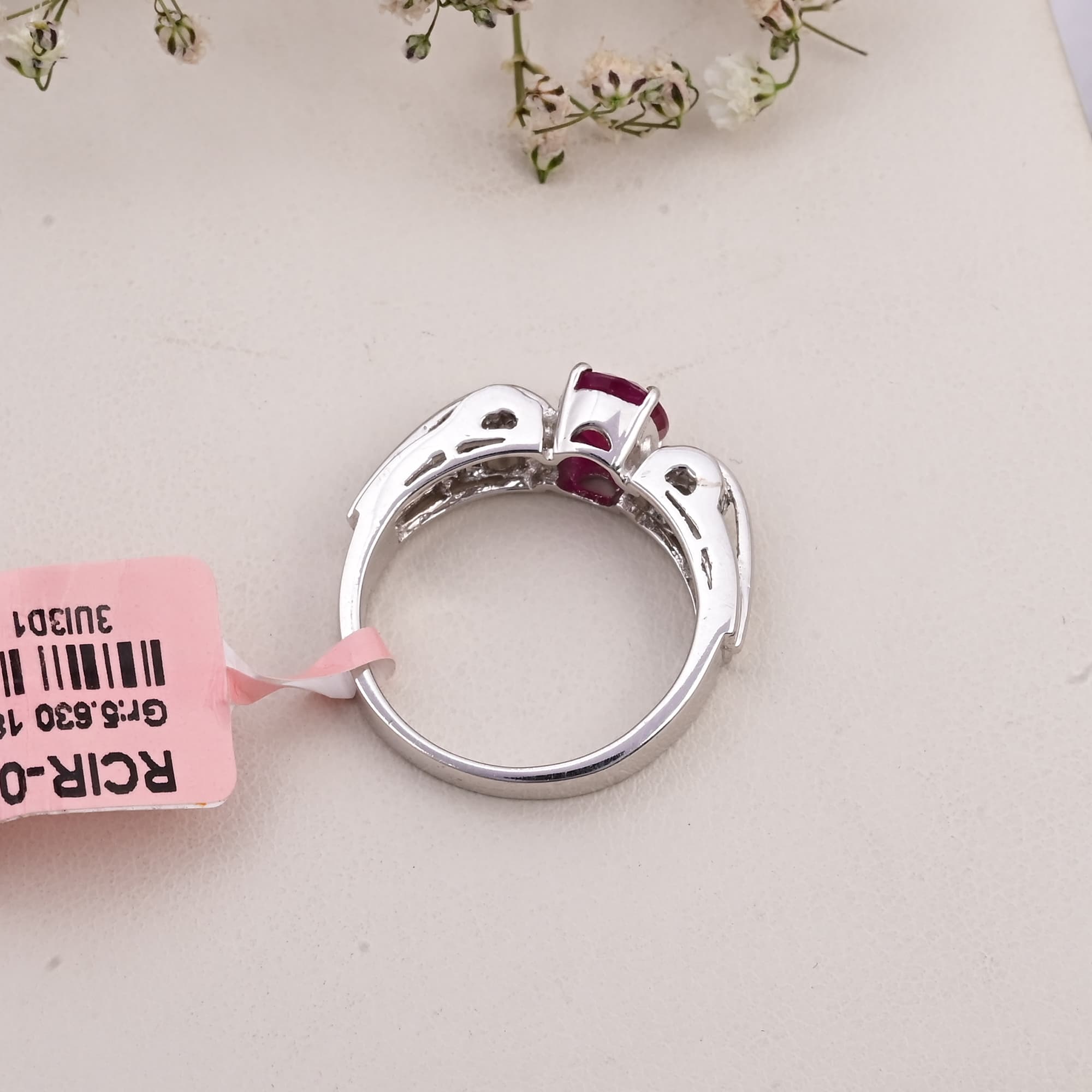 Regal Ruby Baguette Diamond Ring