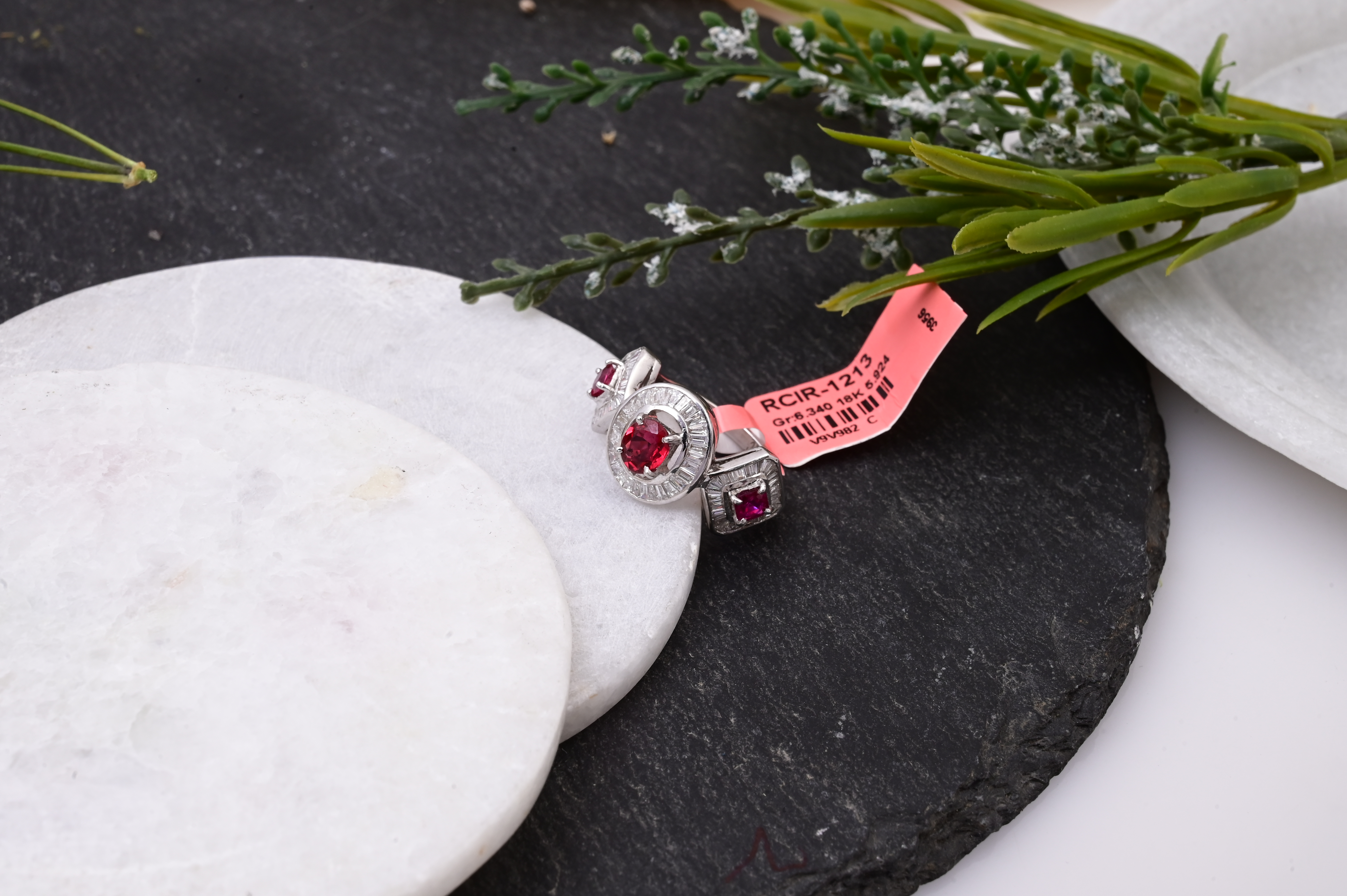 Trinity Ruby Diamond Ring