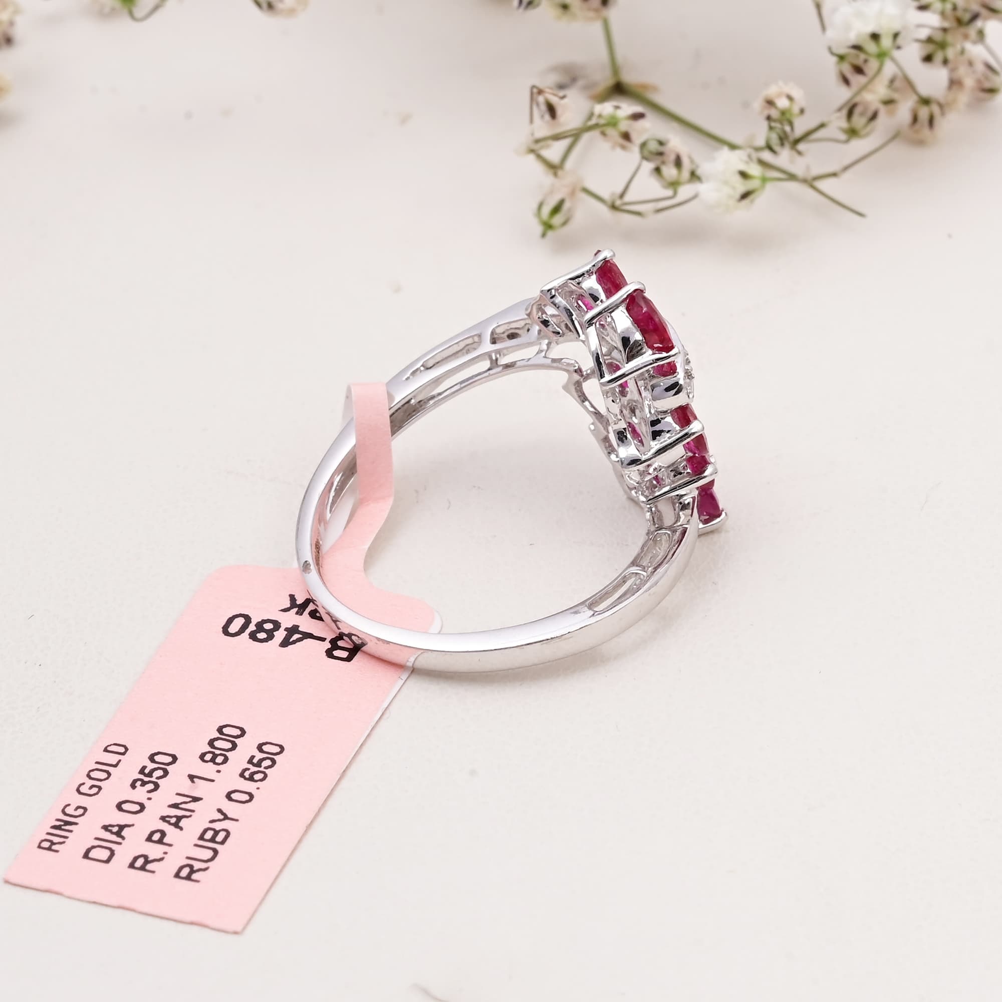 Ruby Vine Diamond Ring