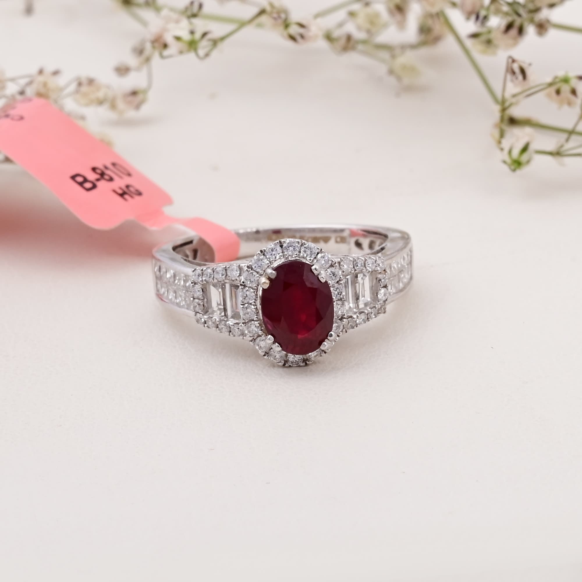 Regal Ruby Halo Ring