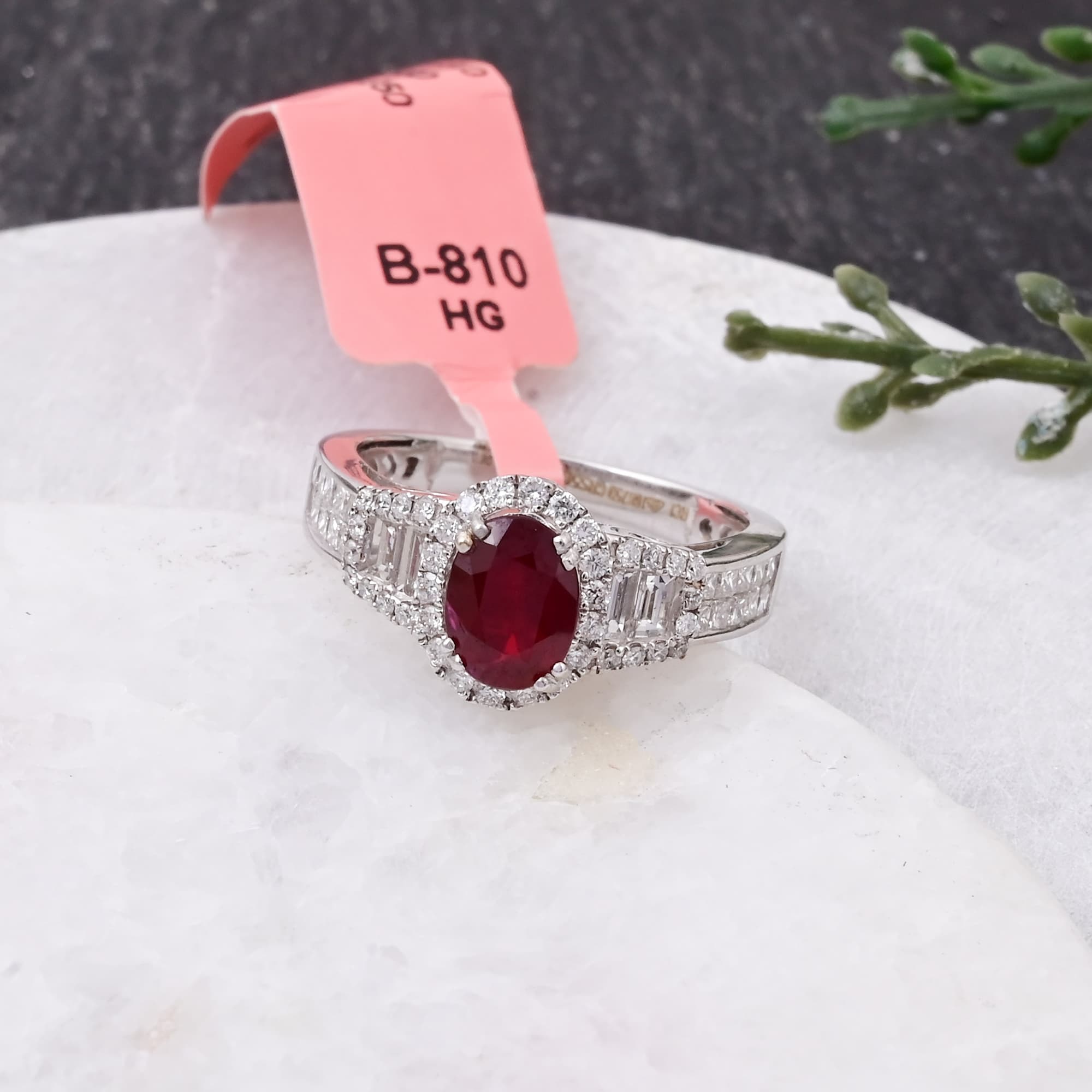 Regal Ruby Halo Ring