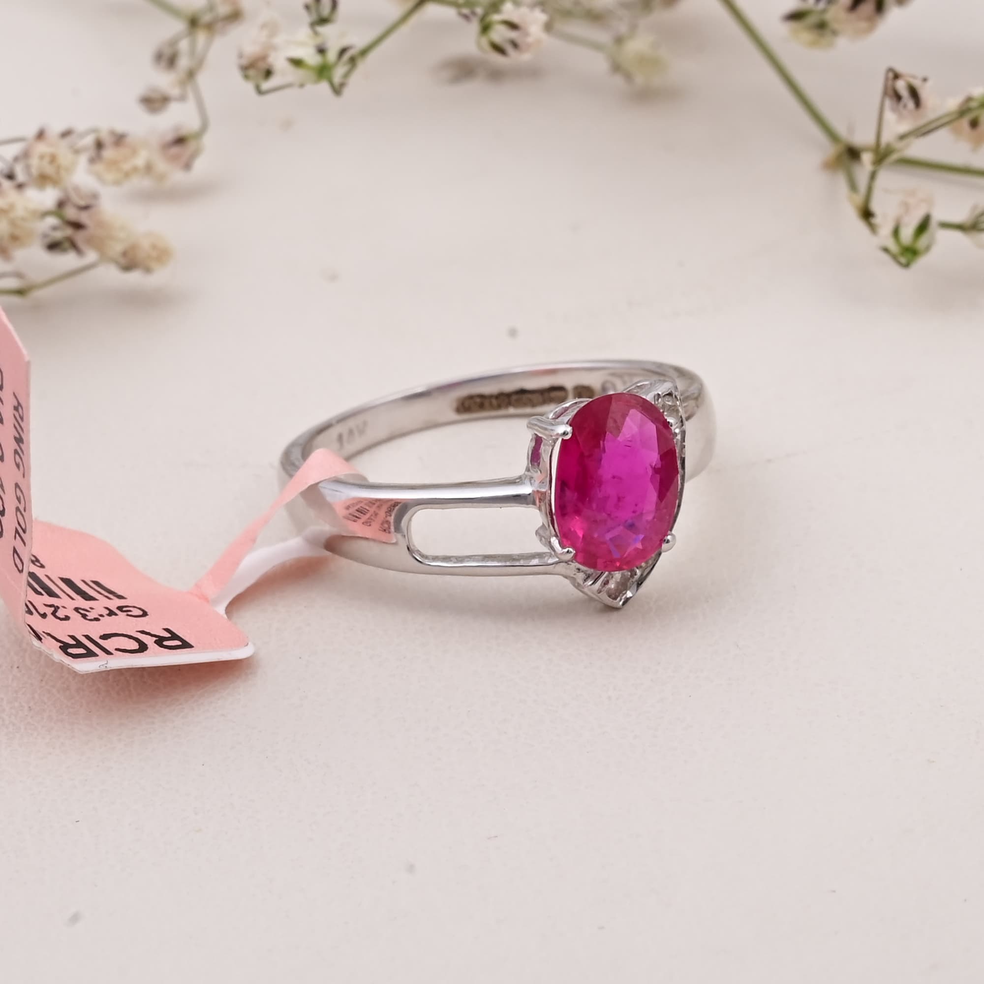 Modern Ruby Bypass Ring alternate view