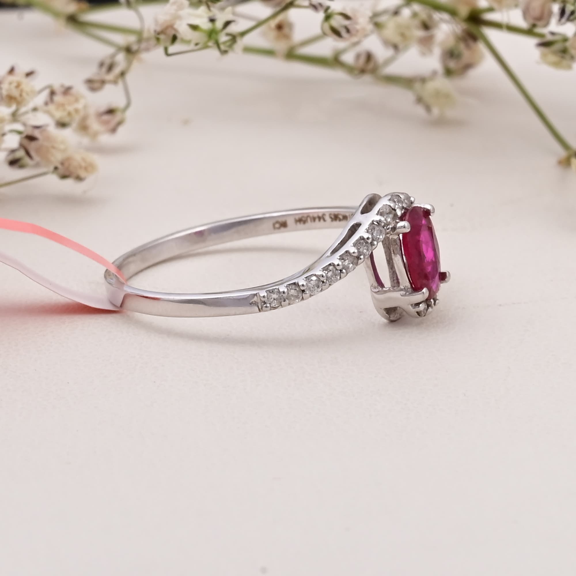 Twilight Ruby Twist Ring