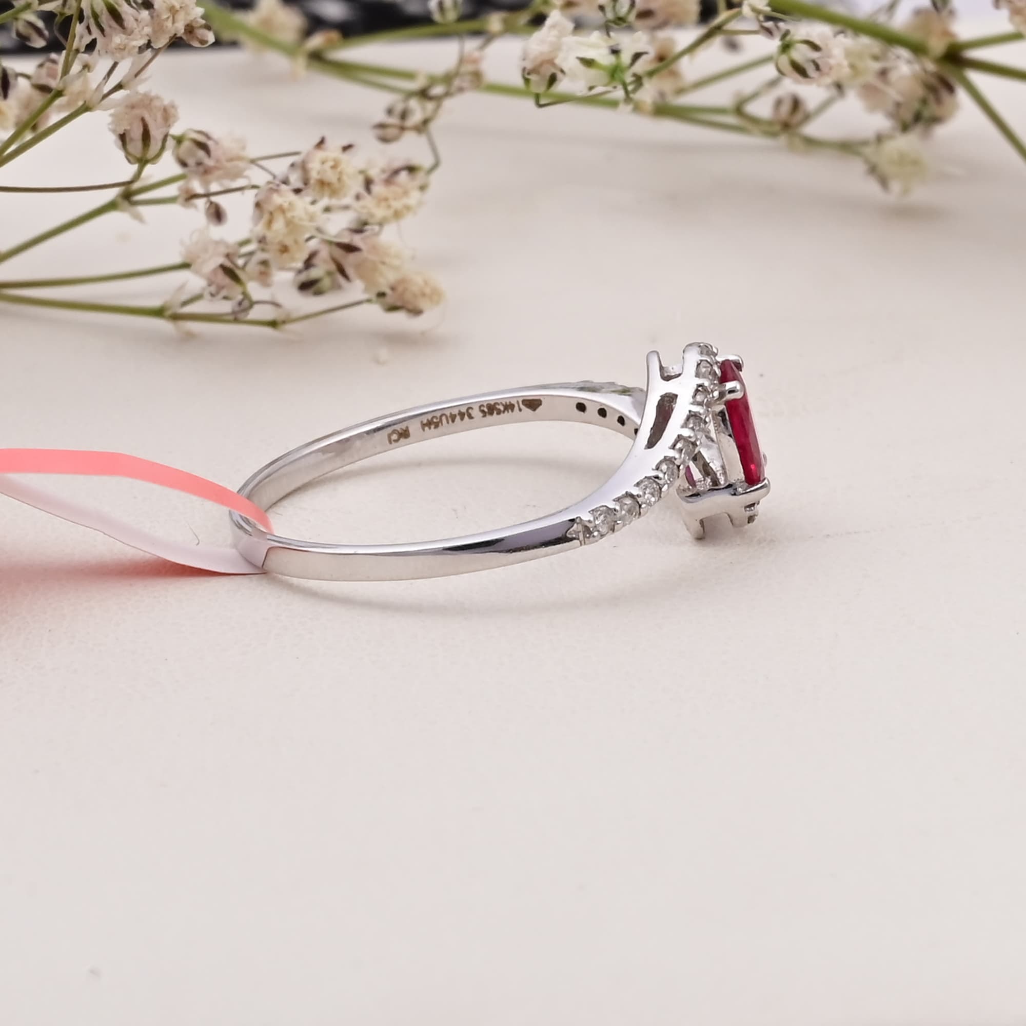 Twilight Ruby Twist Ring