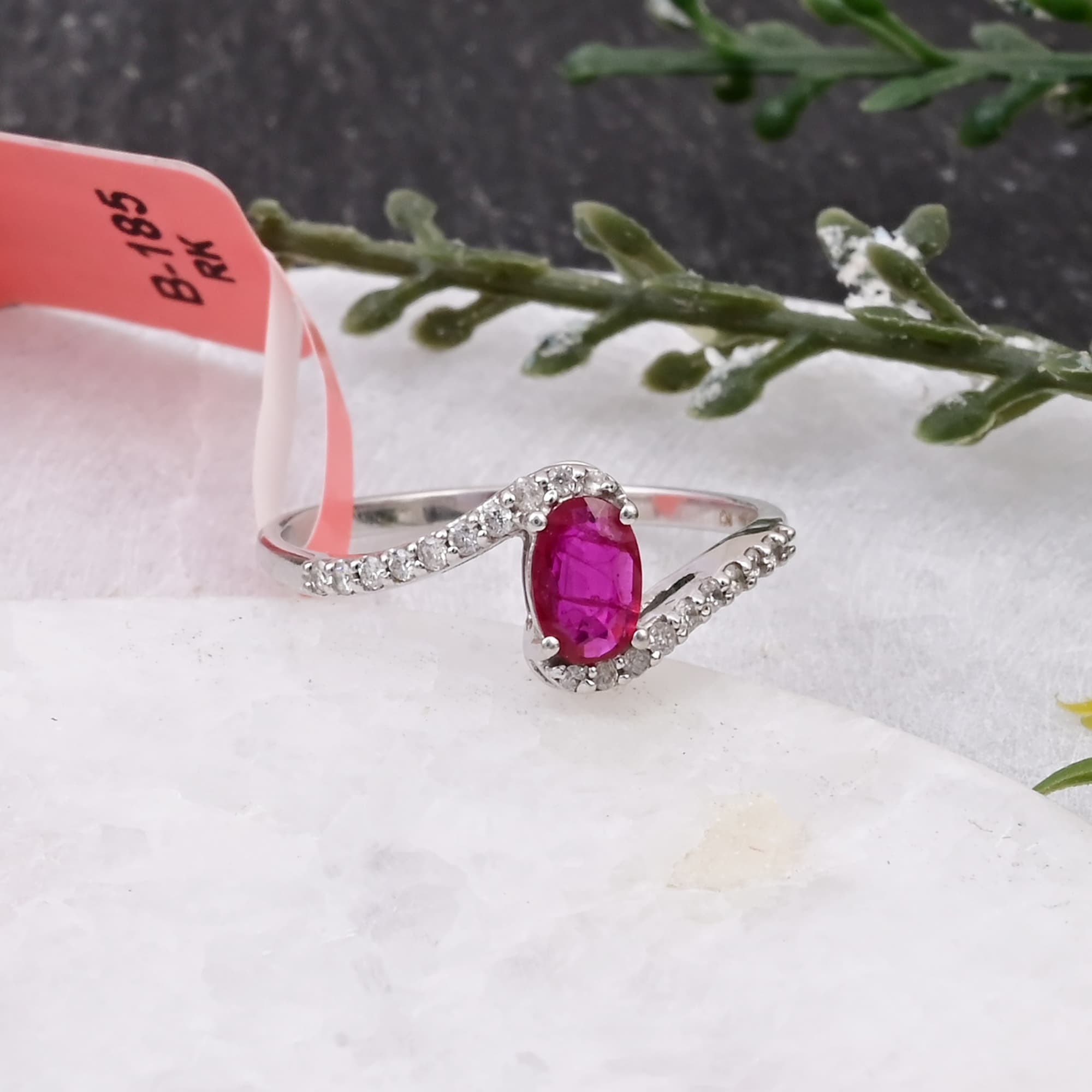 Twilight Ruby Twist Ring