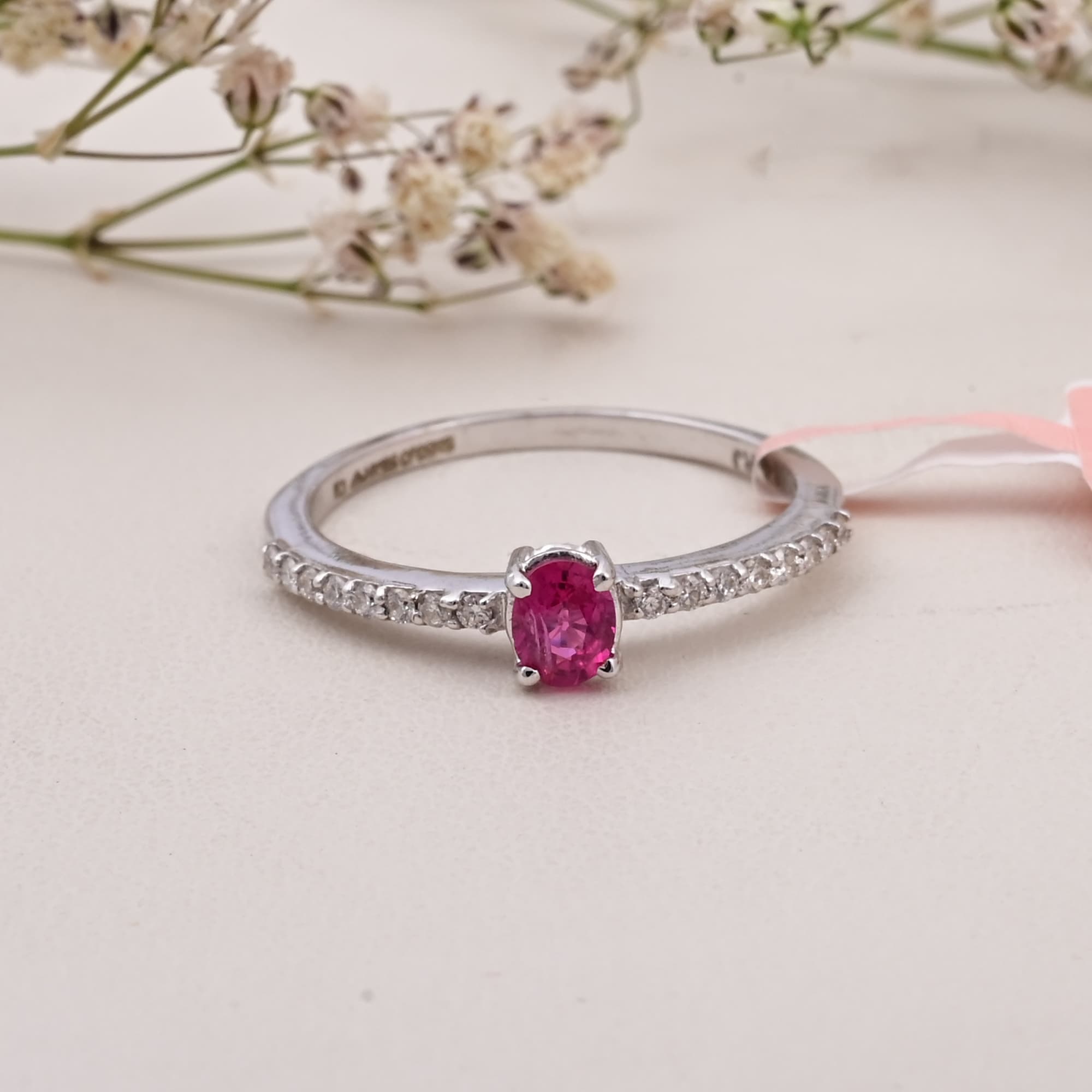 Classic Ruby Solitaire Ring alternate view