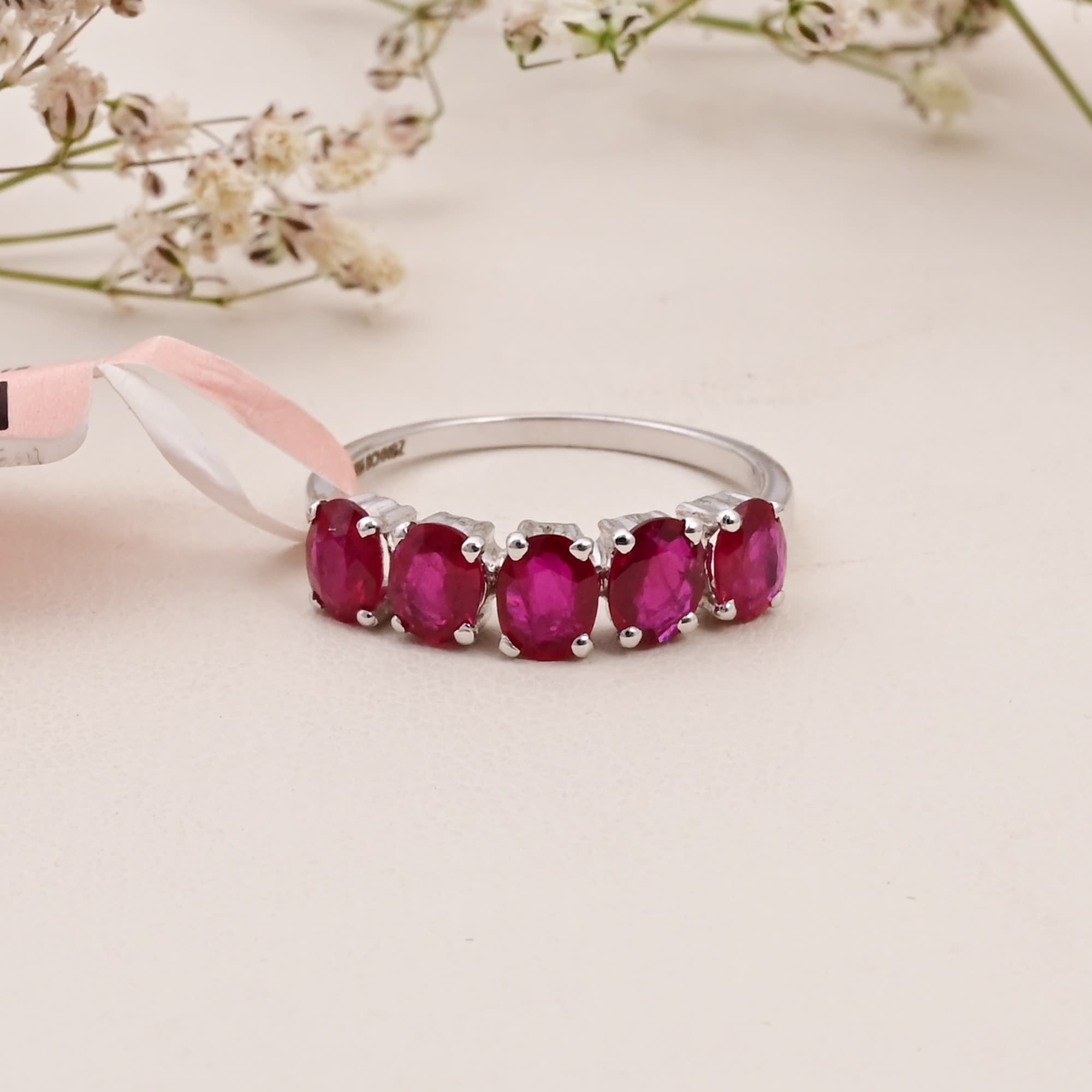 Ruby Five-Stone Anniversary Ring