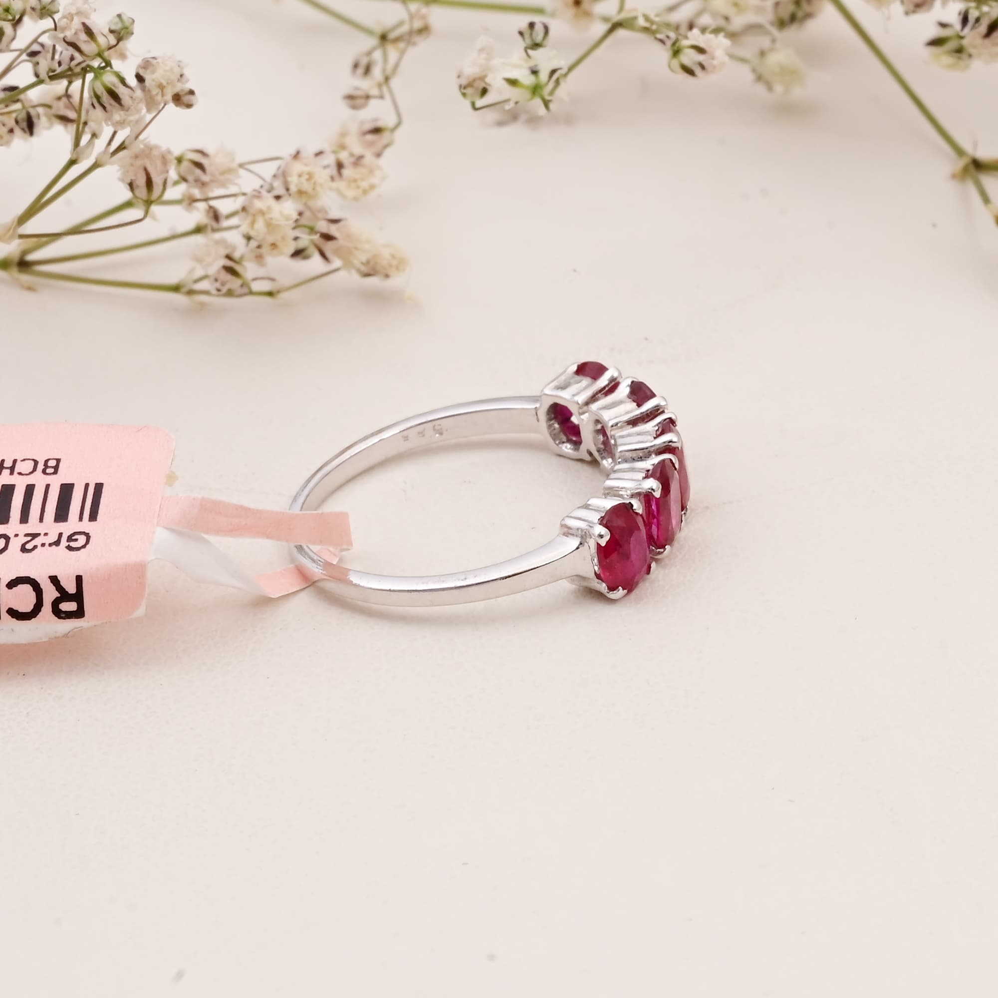 Ruby Five-Stone Anniversary Ring
