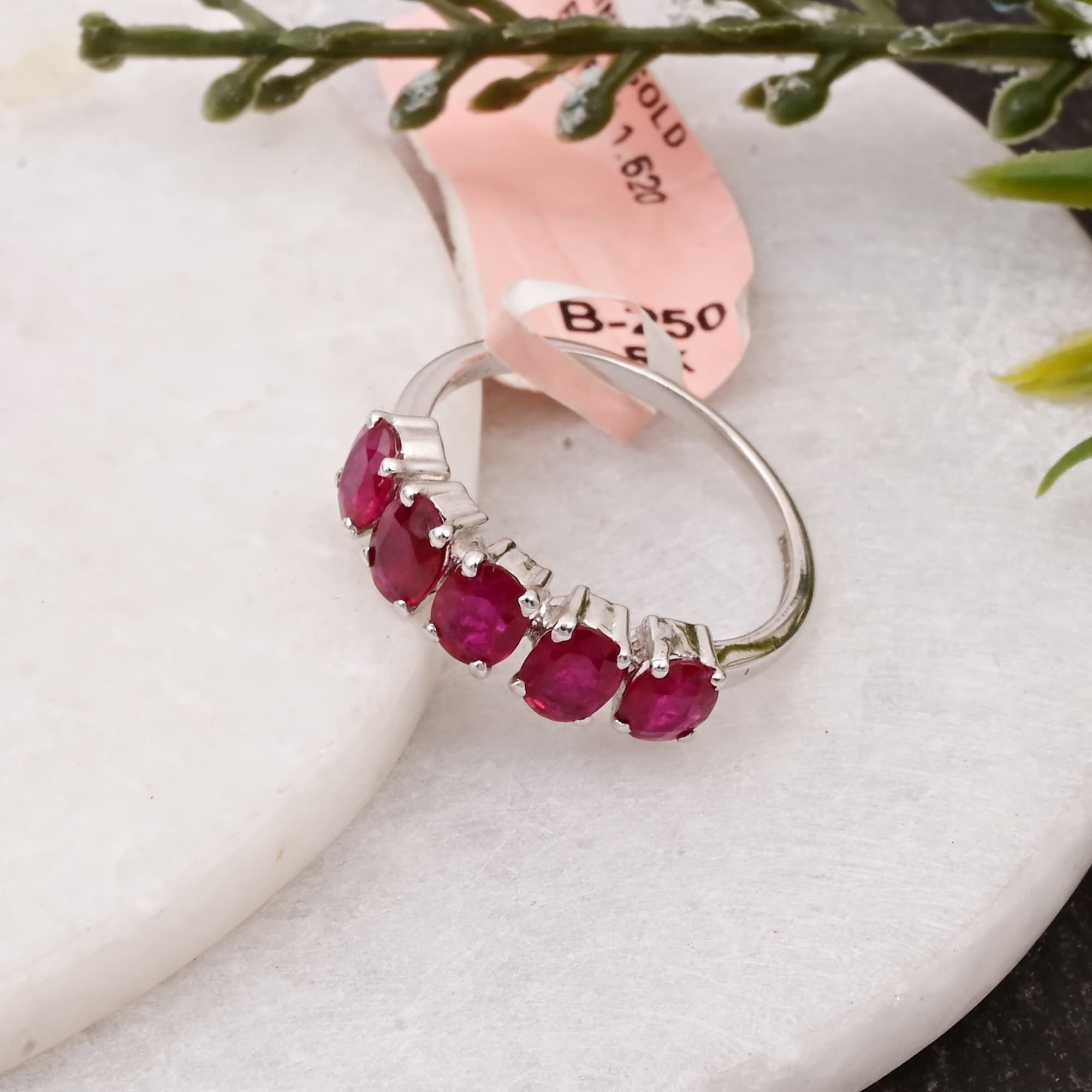 Ruby Five-Stone Anniversary Ring