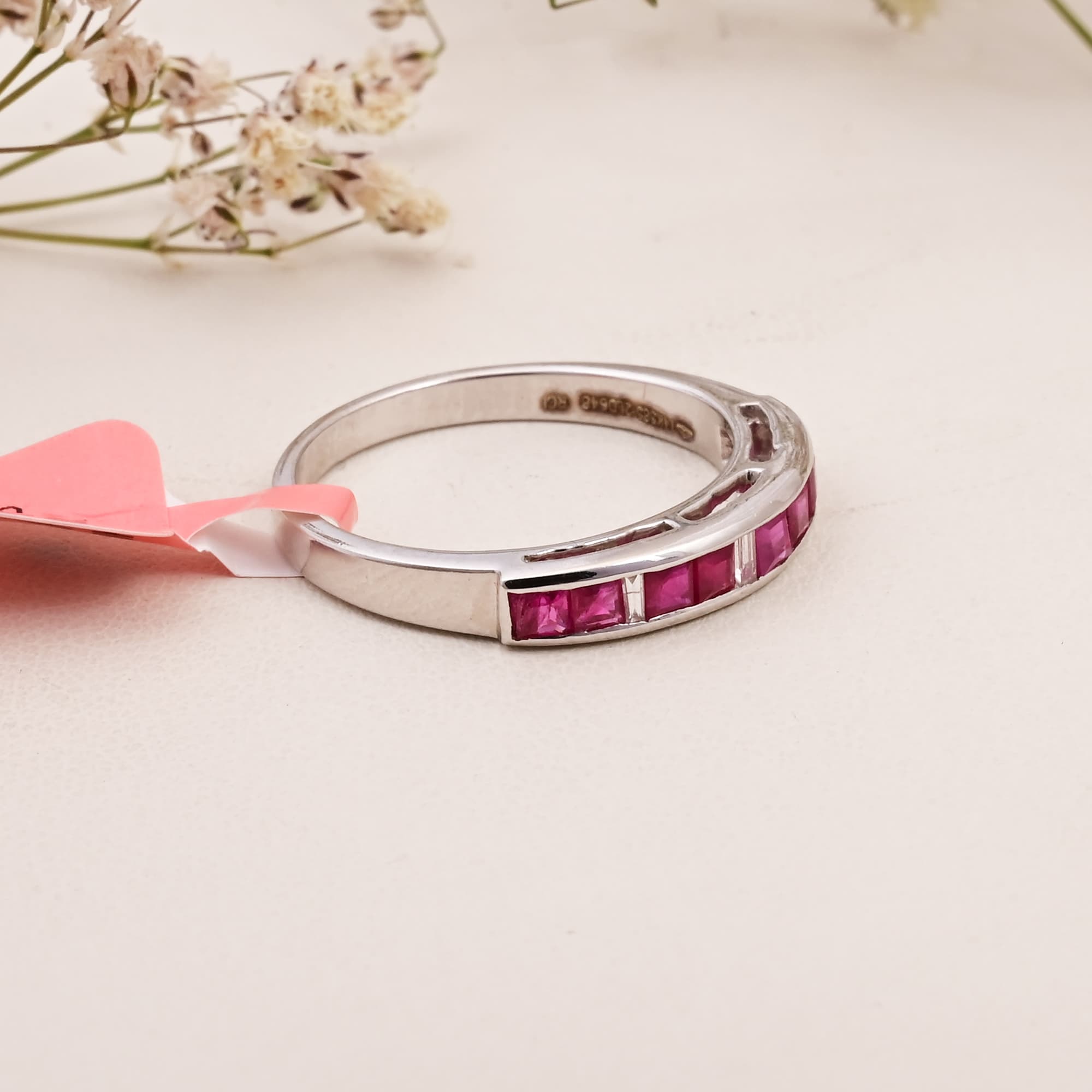 Ruby Channel Set Wedding Band alternate view
