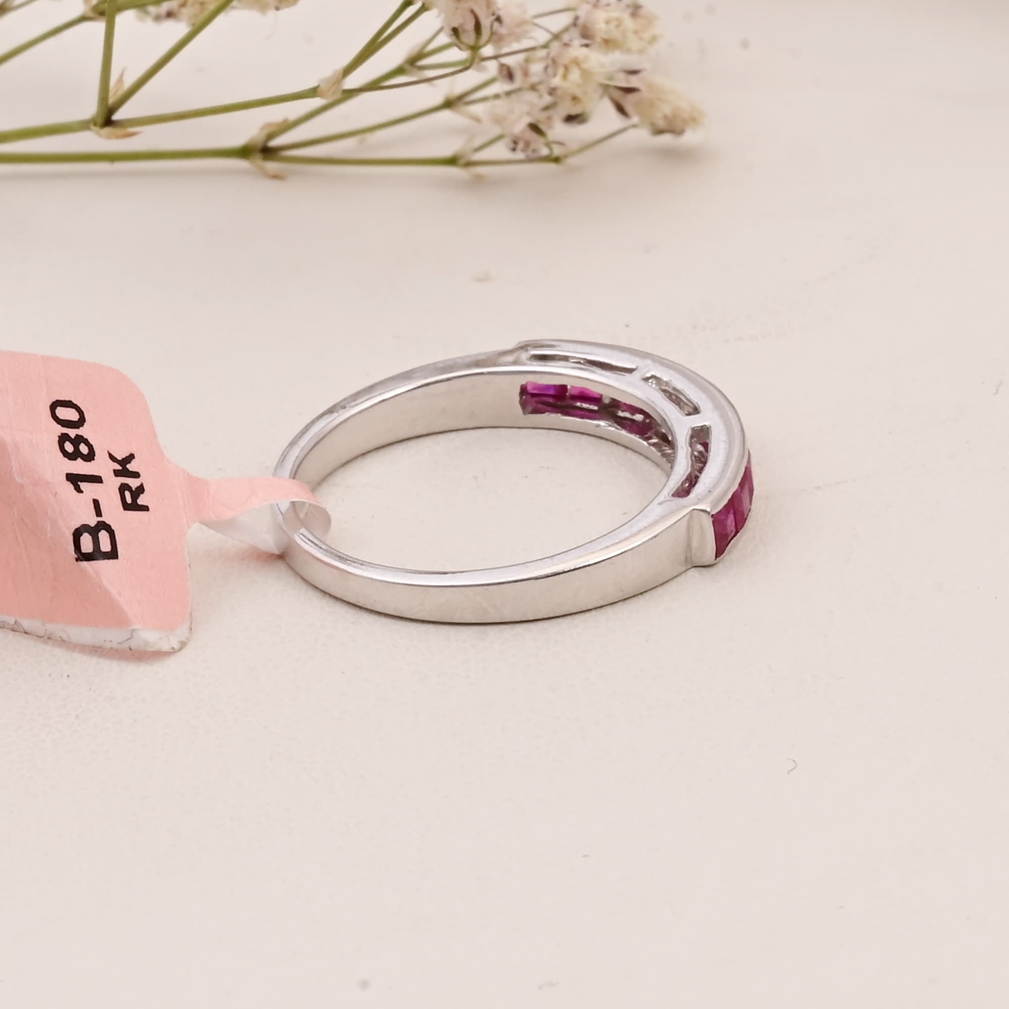 Ruby & Diamond Channel Band Ring