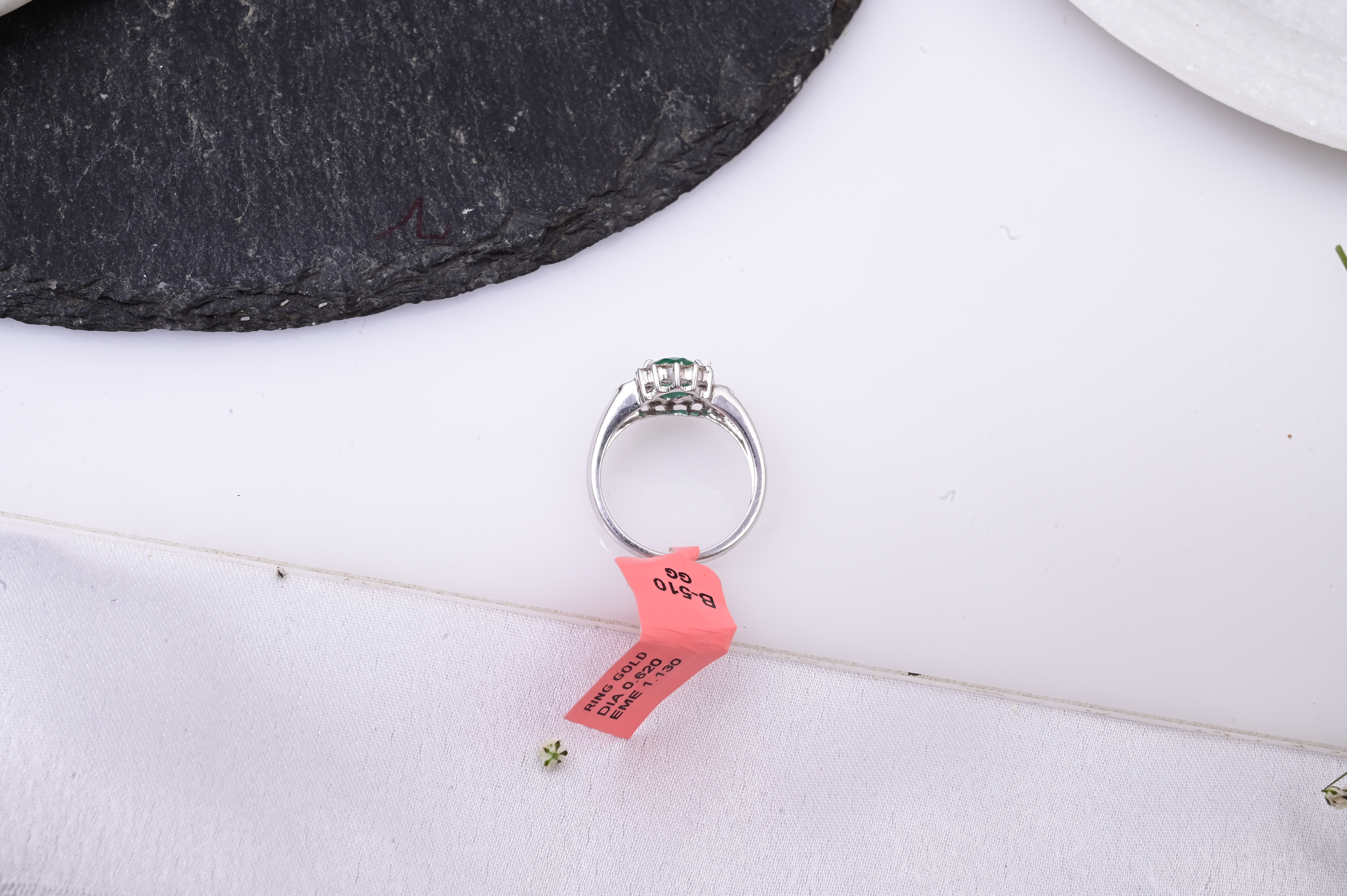 Royal Emerald Halo Ring