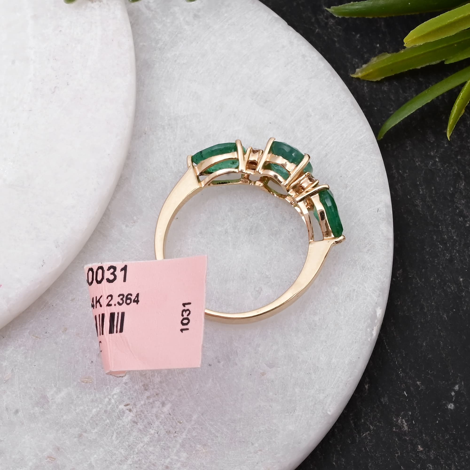 Trinity Emerald Harmony Ring