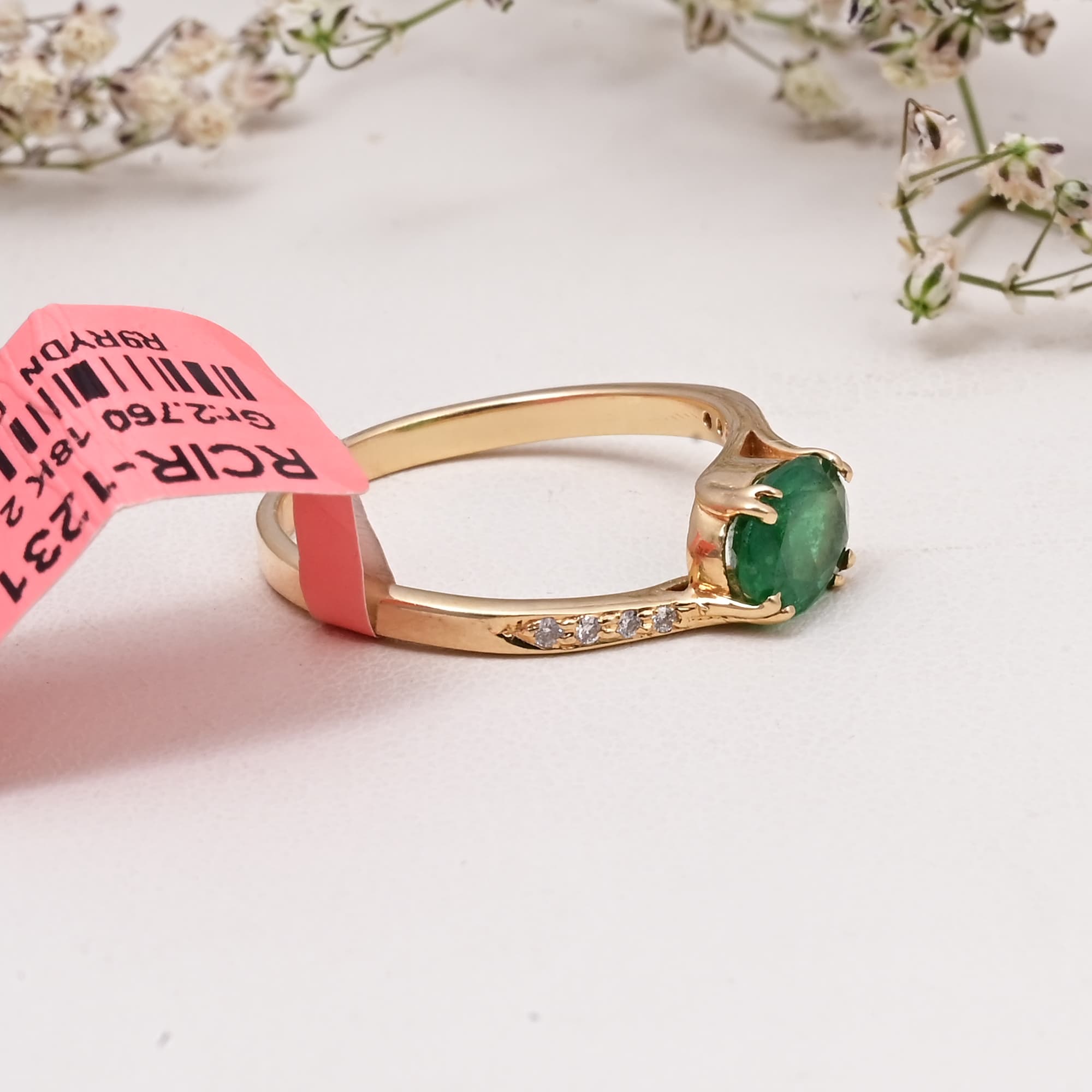 Grace Emerald Solitaire Ring alternate view