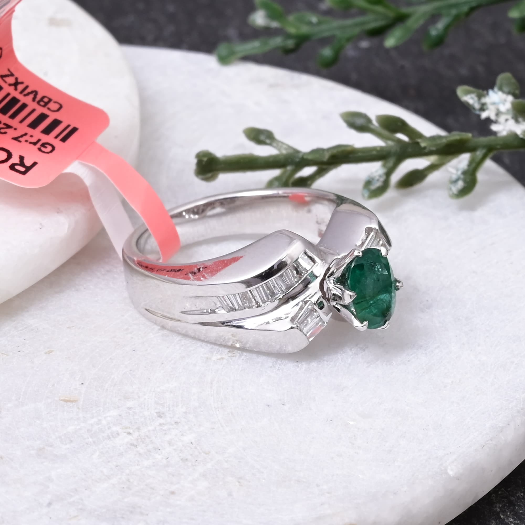 Regal Emerald Baguette Ring