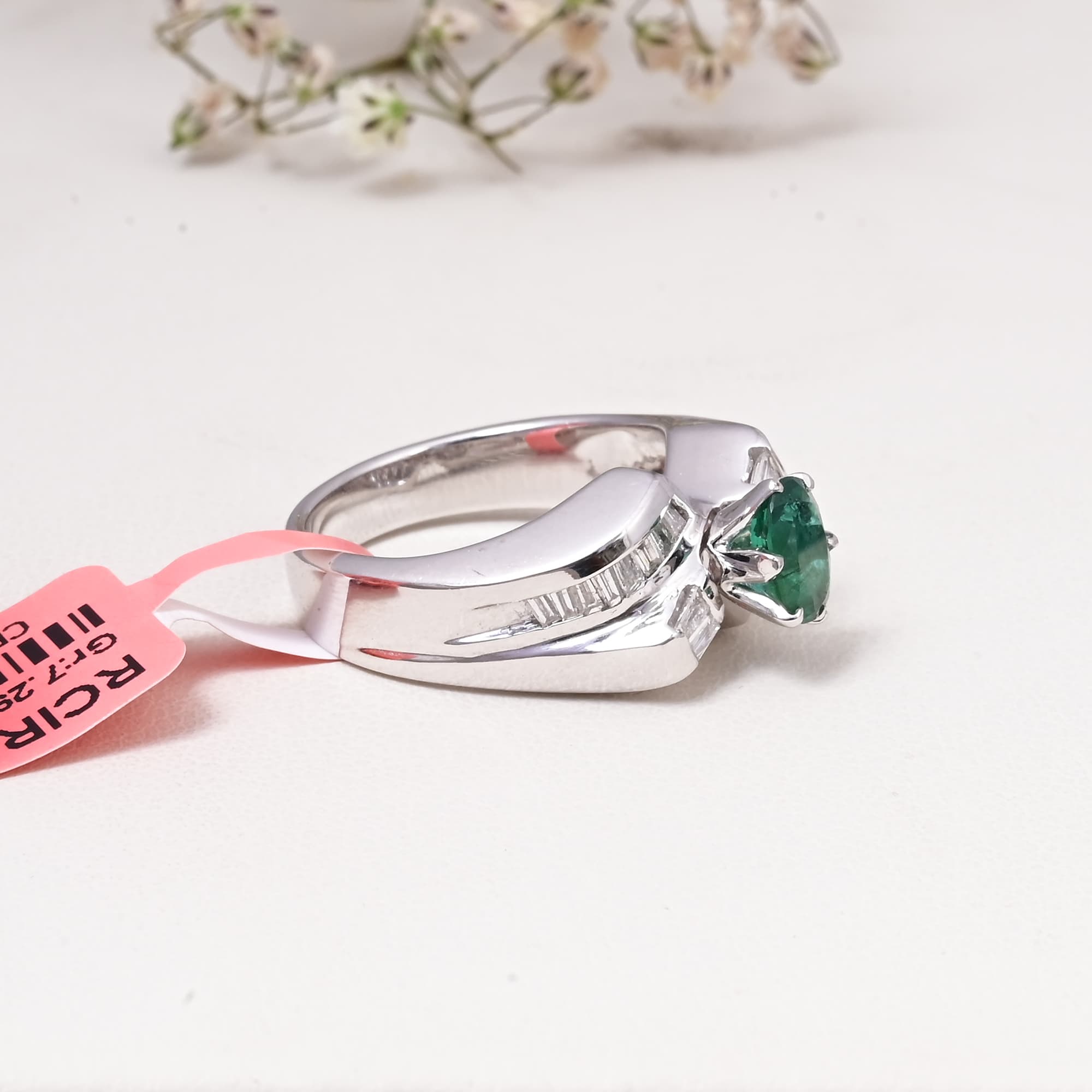 Regal Emerald Baguette Ring