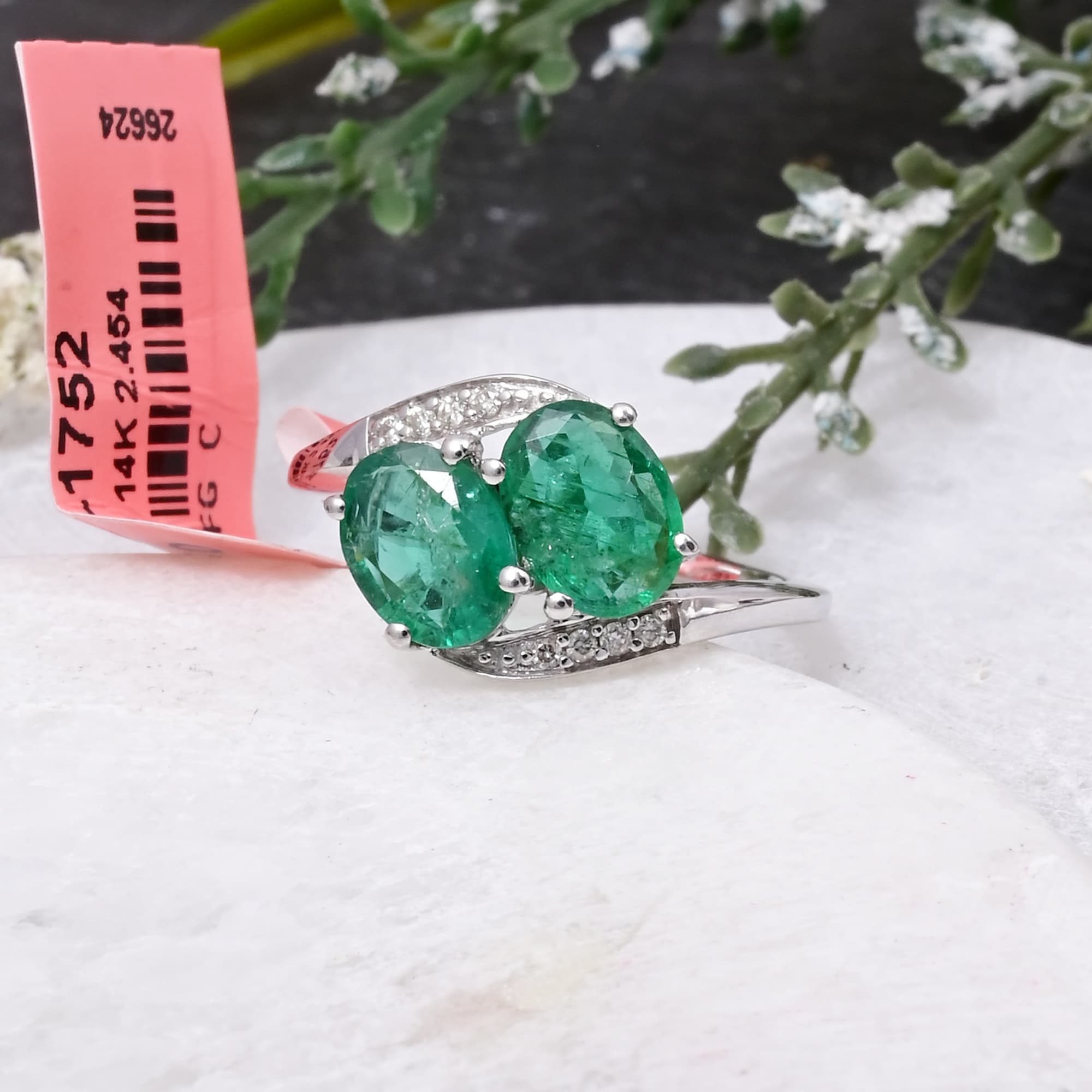 Twin Emerald Harmony Ring