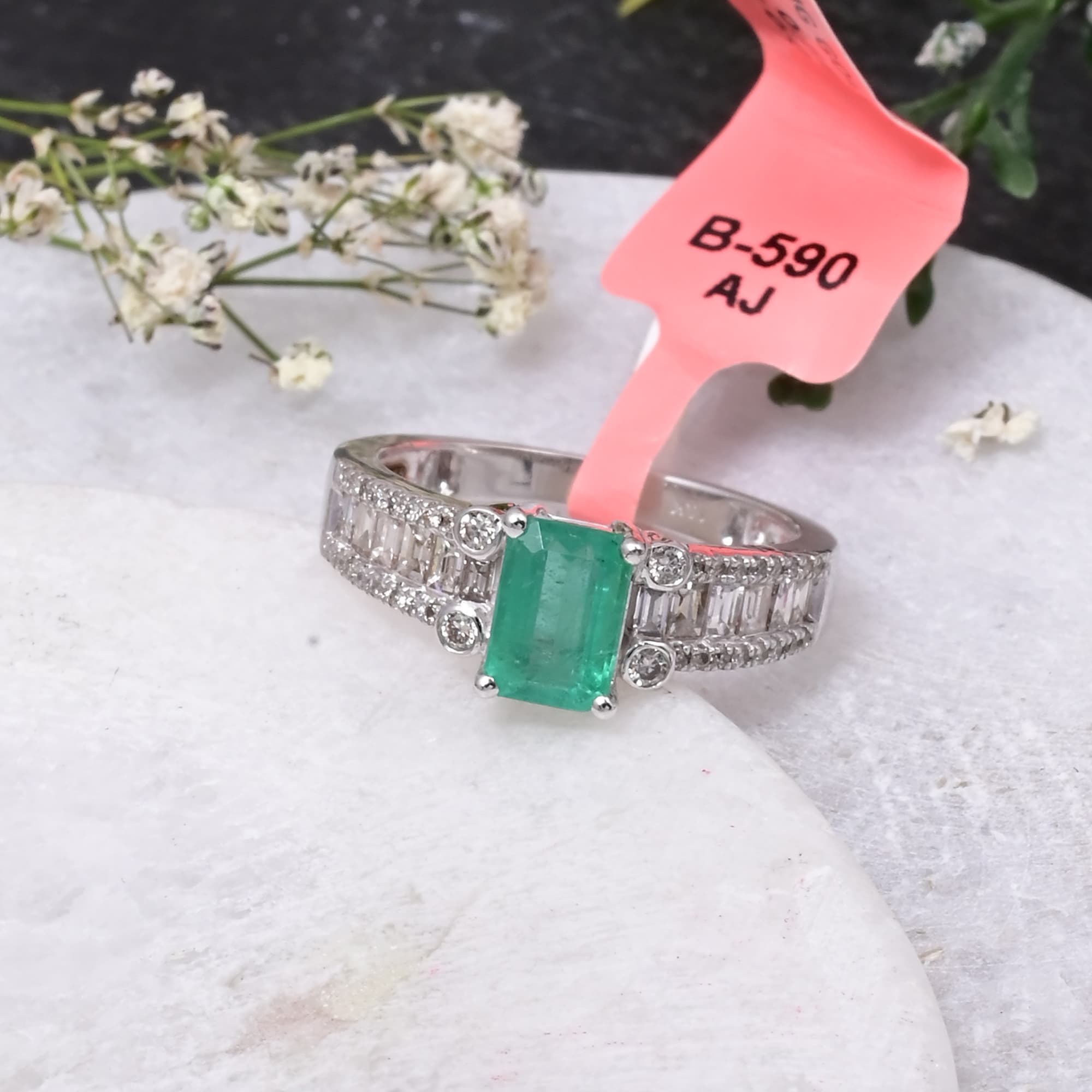 Emerald Royale Baguette Ring alternate view