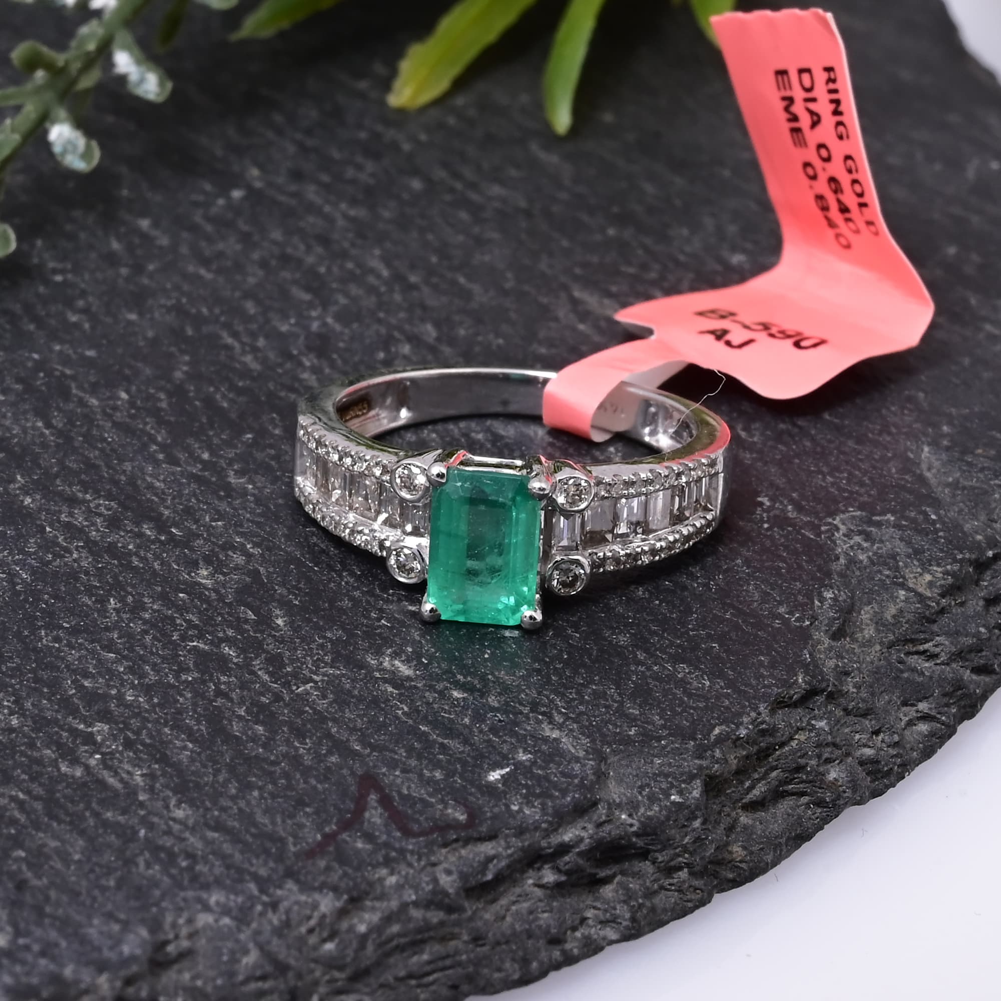 Emerald Royale Baguette Ring