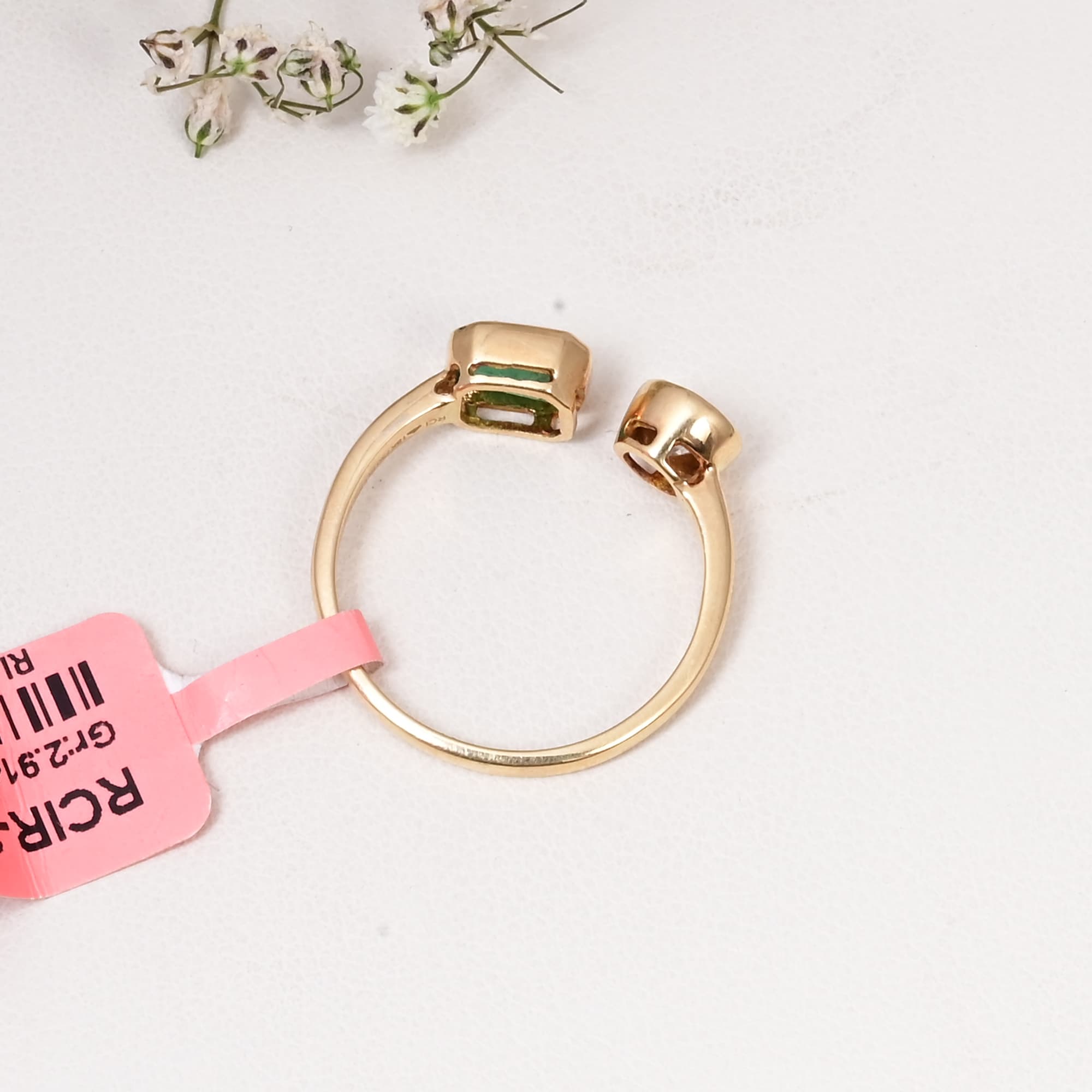 Emerald Duo Balance Ring