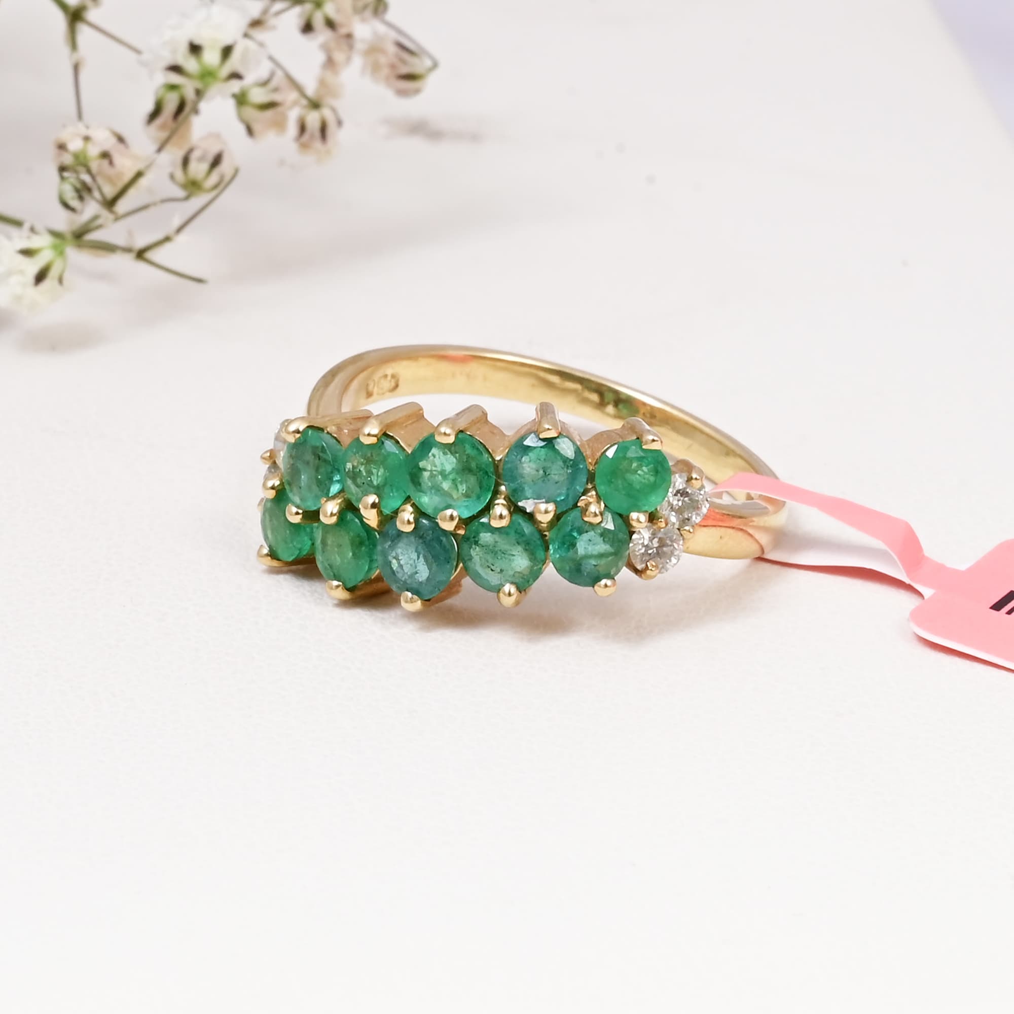 Emerald Garden Cluster Ring