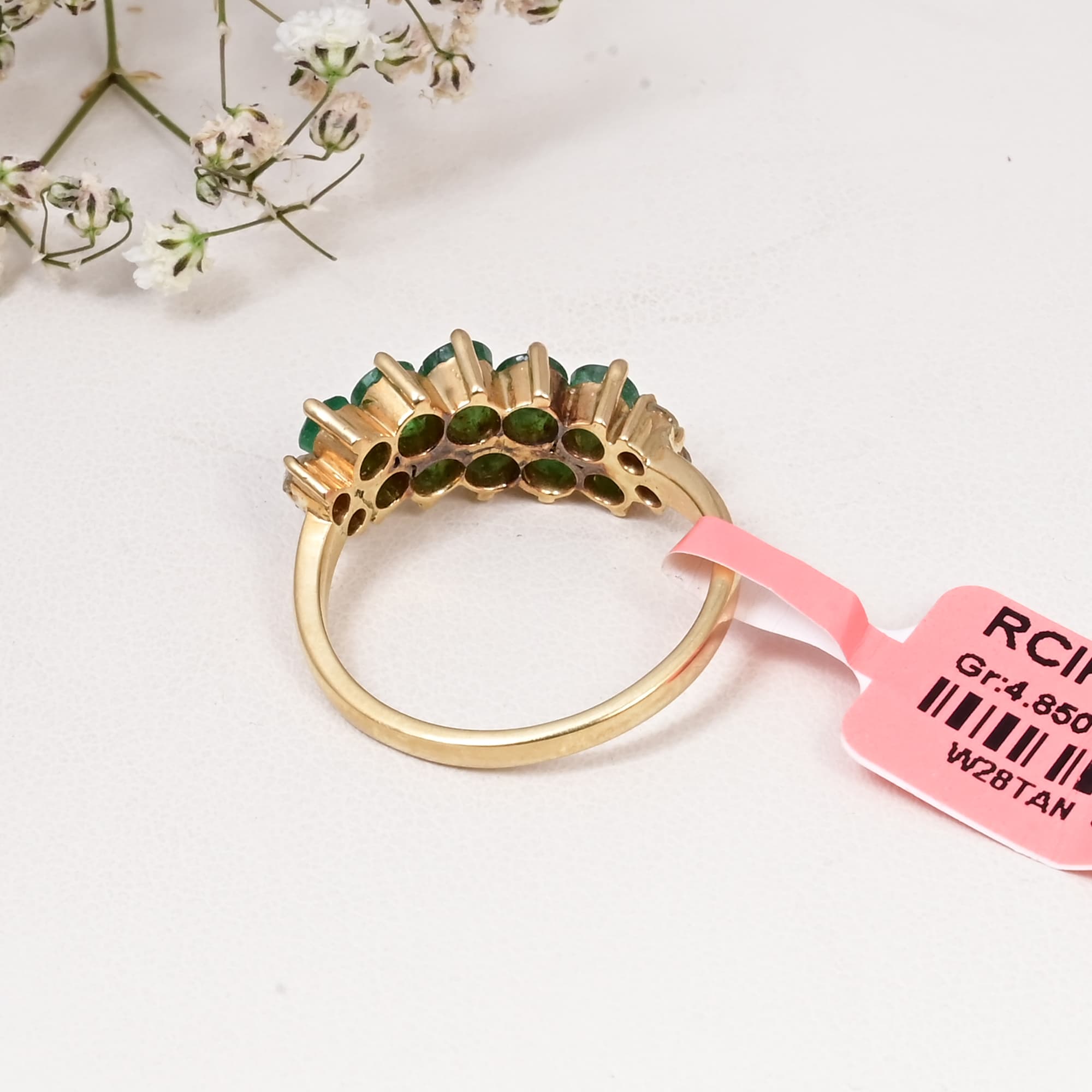 Emerald Garden Cluster Ring