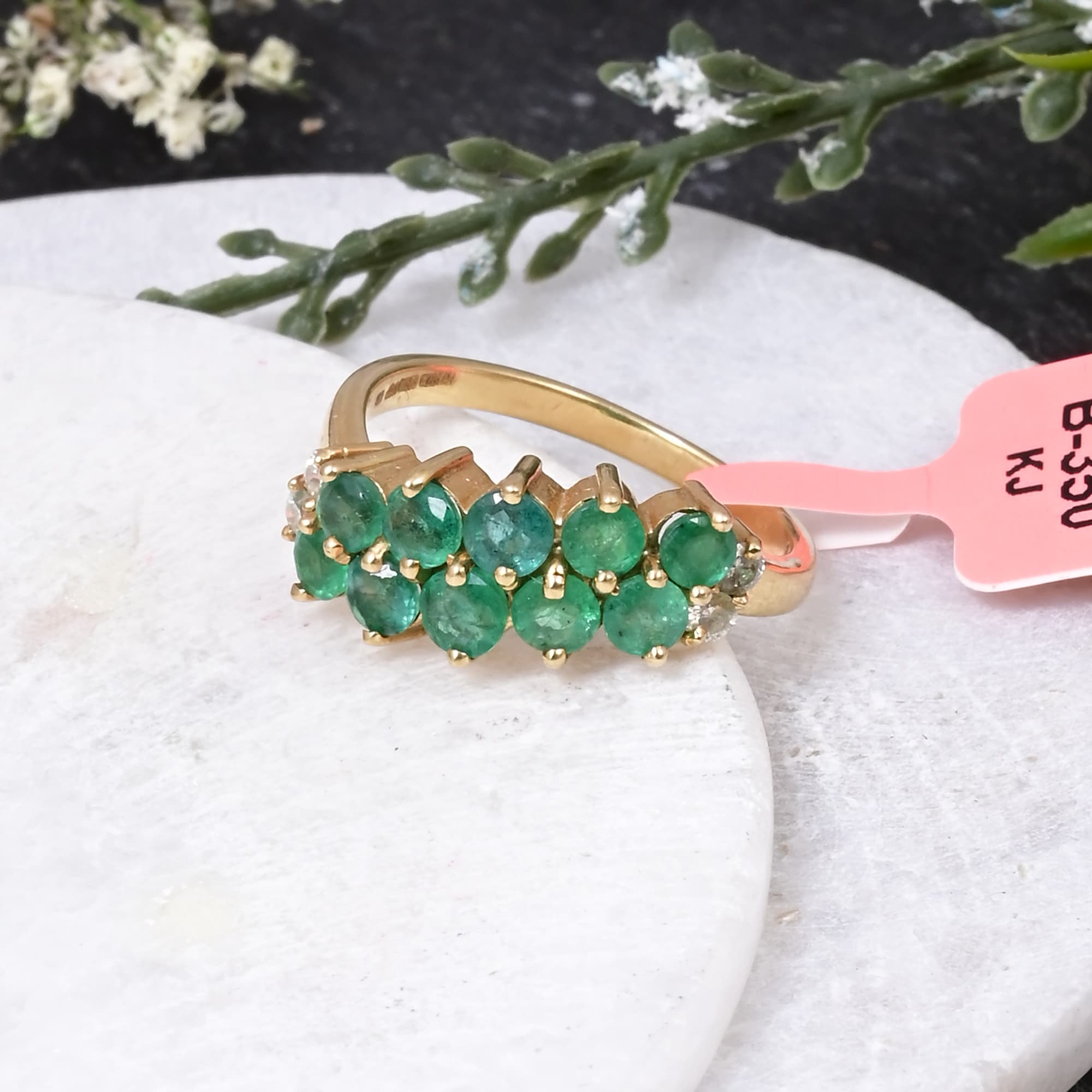 Emerald Garden Cluster Ring
