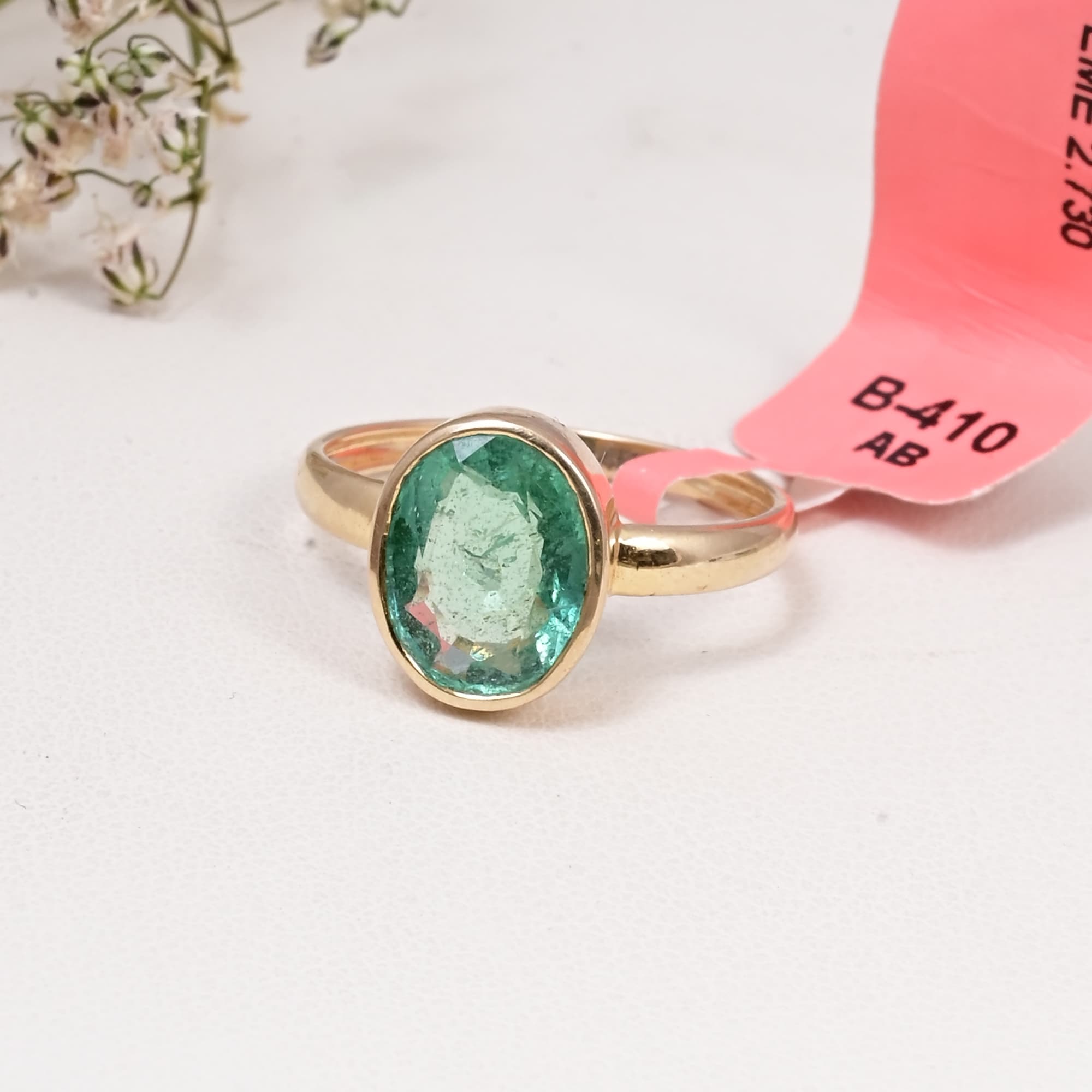 Verdant Bezel Emerald Solitaire Ring