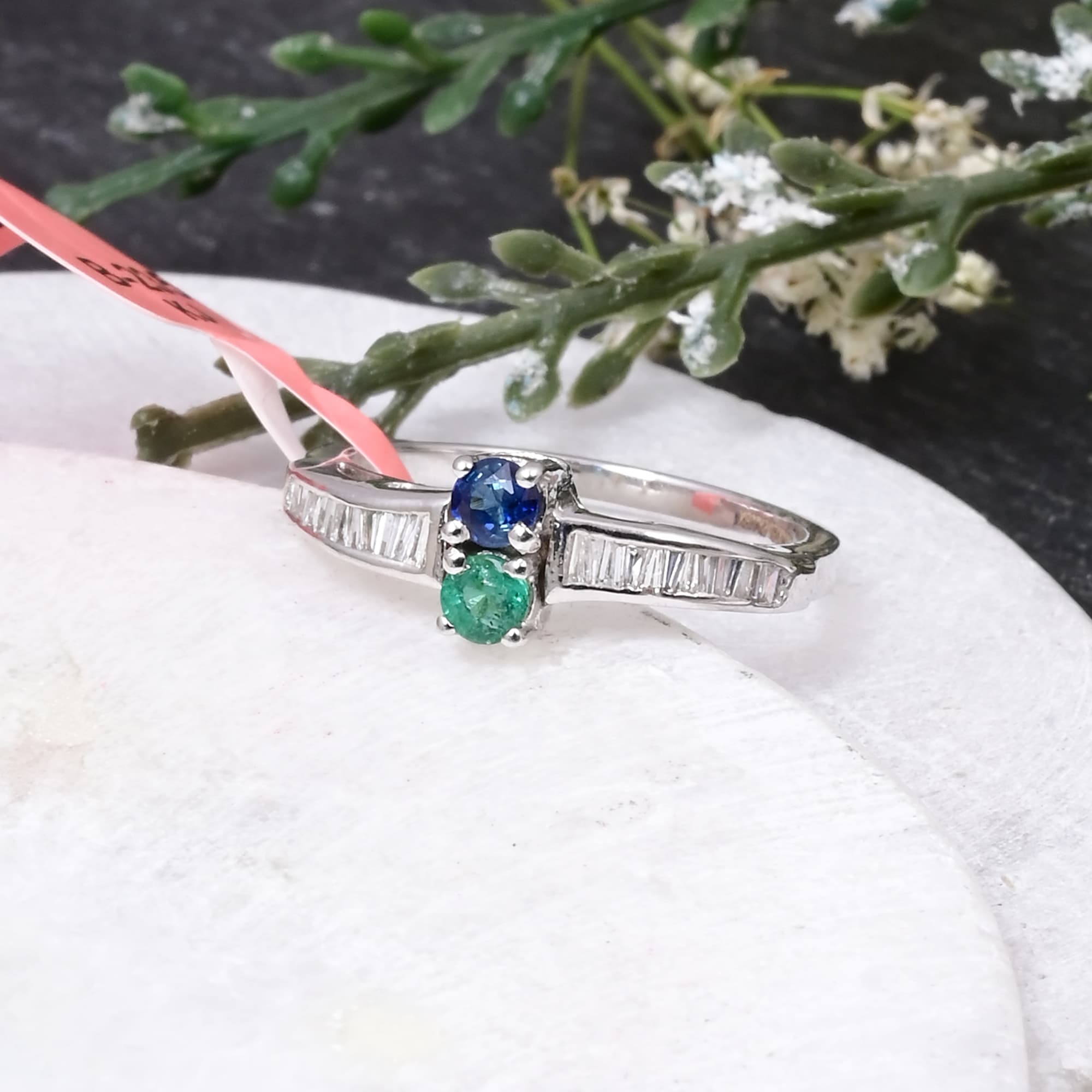 Harmony Duo Sapphire & Emerald Ring alternate view