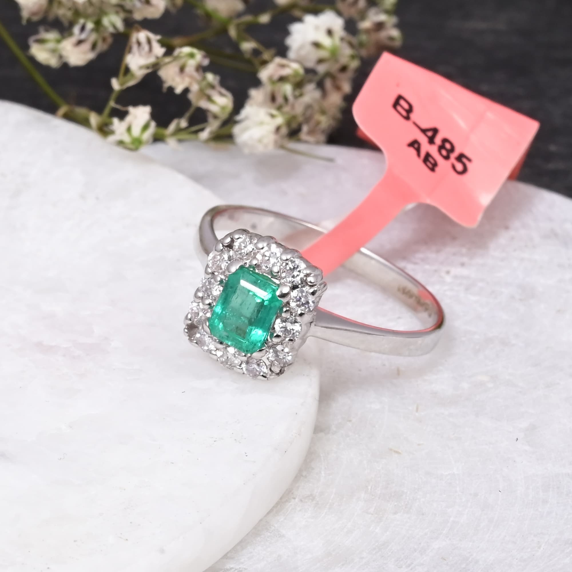 Emerald Halo Classic Ring alternate view