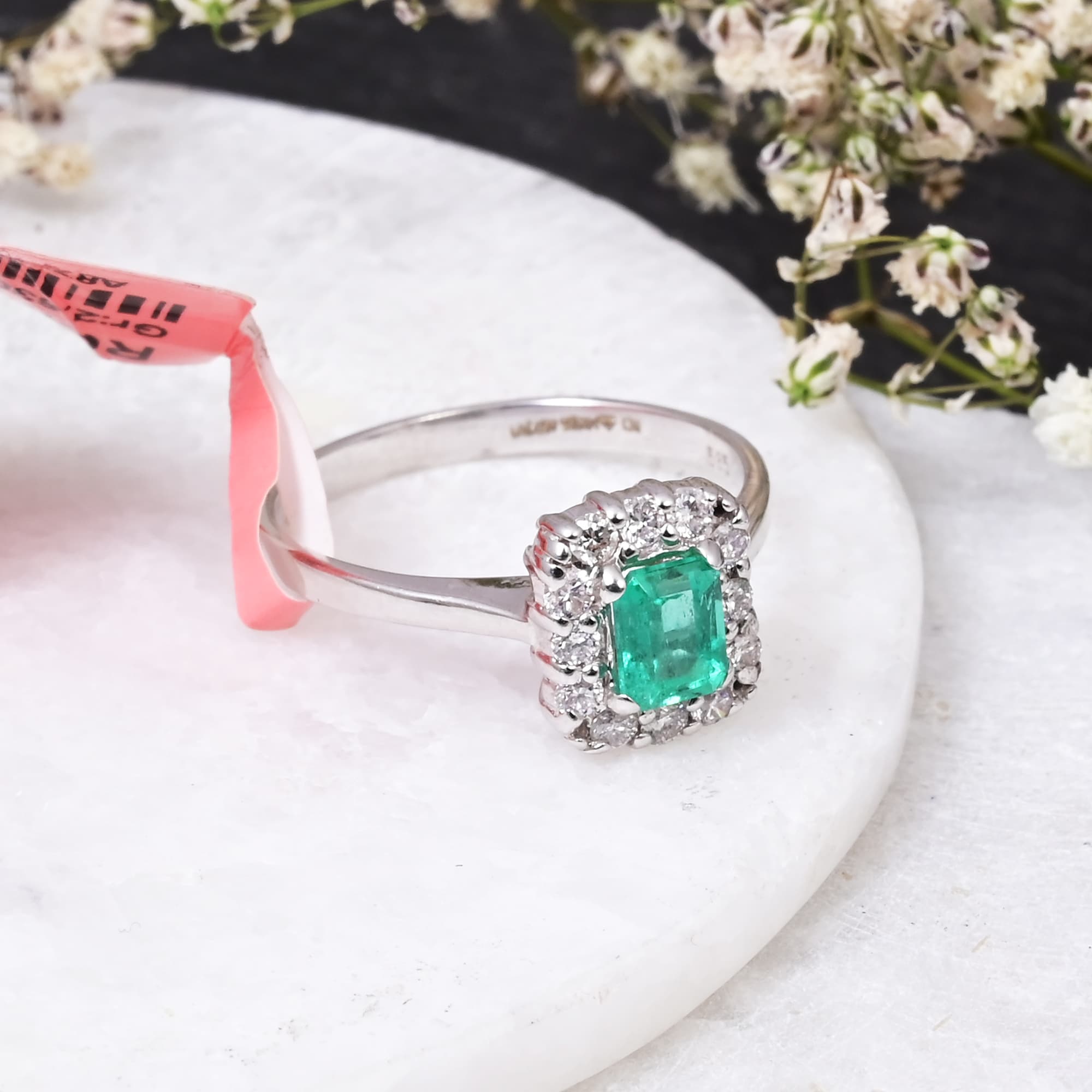 Emerald Halo Classic Ring