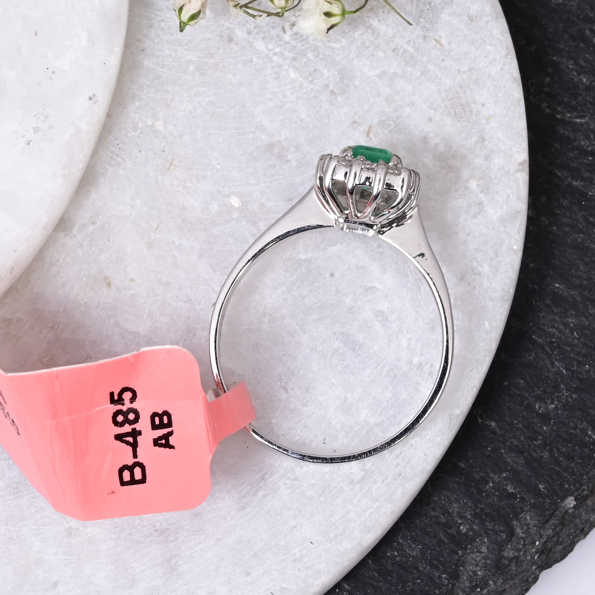 Emerald Halo Classic Ring