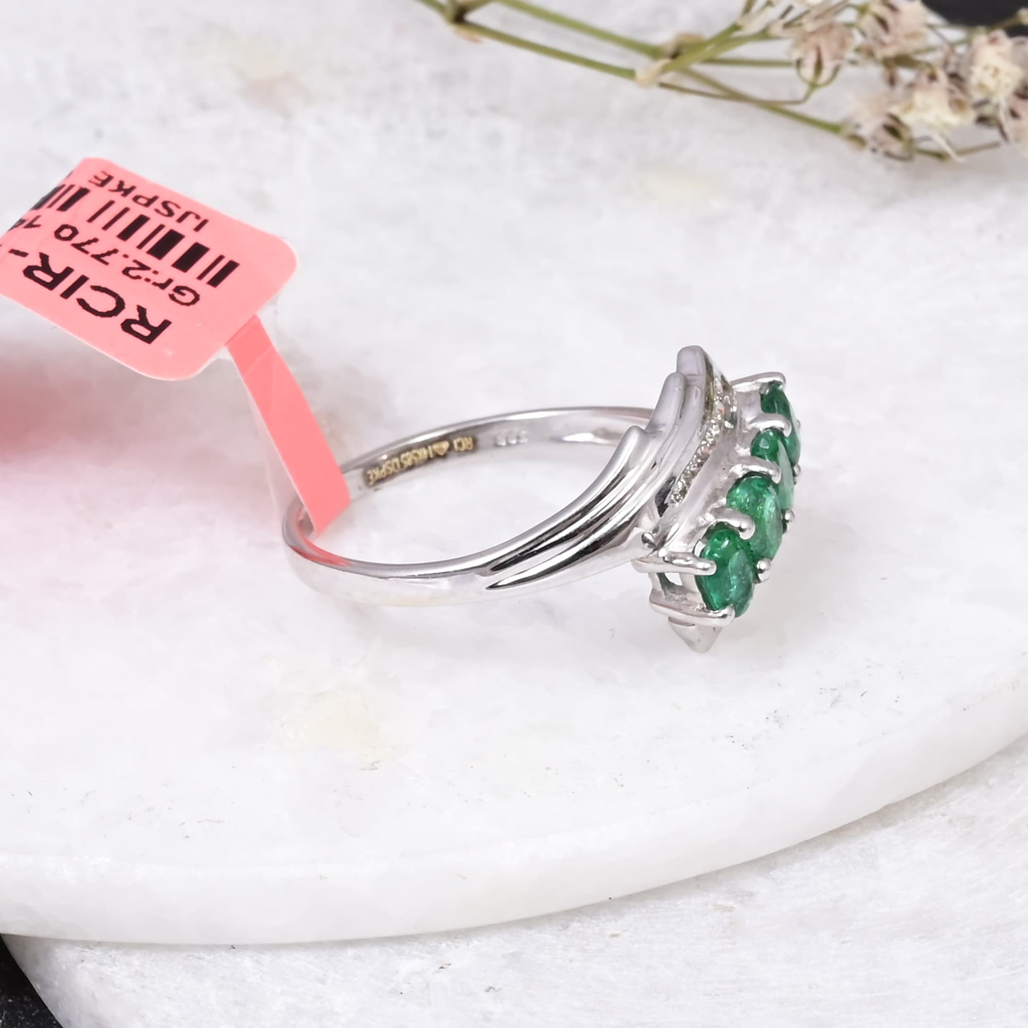 Emerald Cascade Ring alternate view