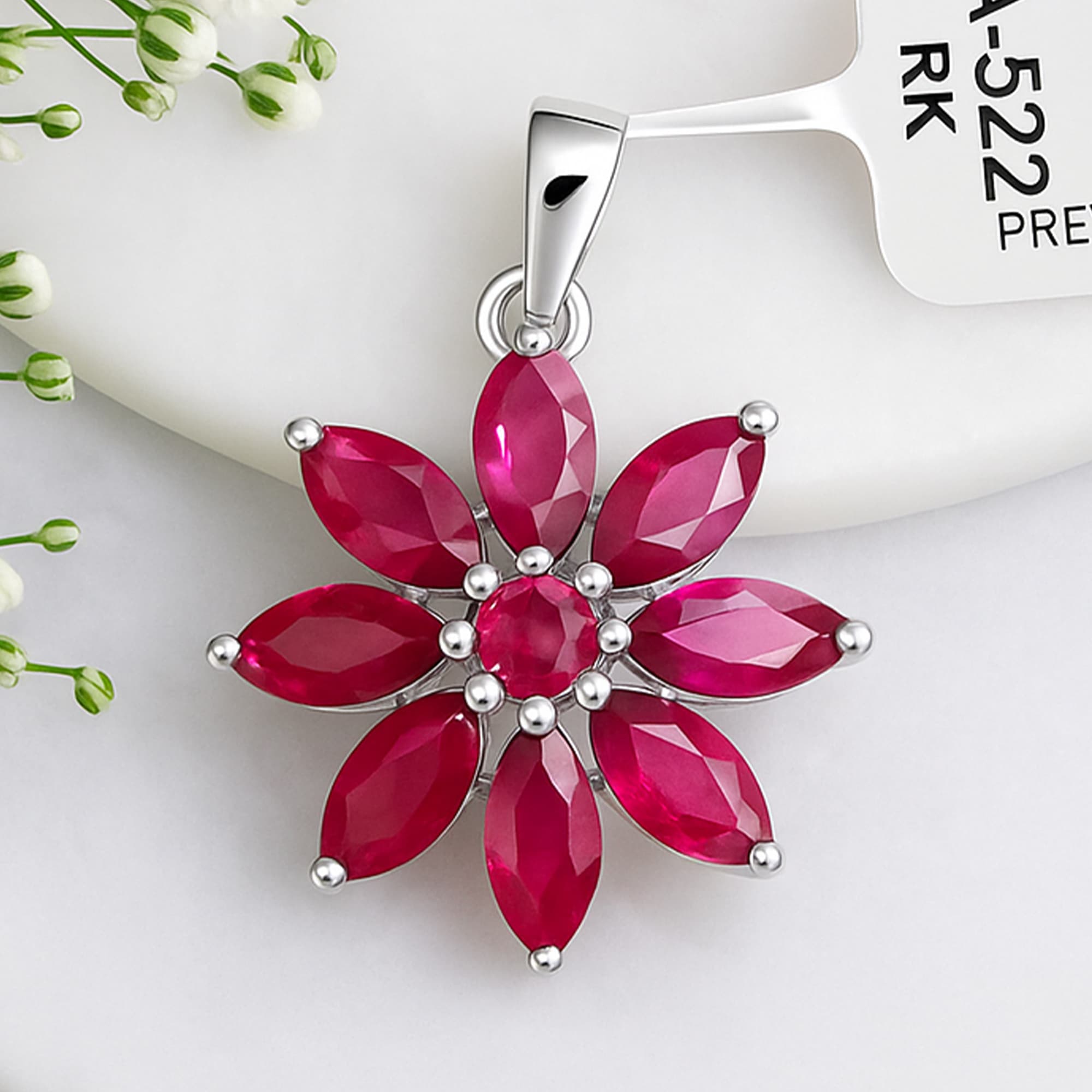 Scarlet Blossom Pendant