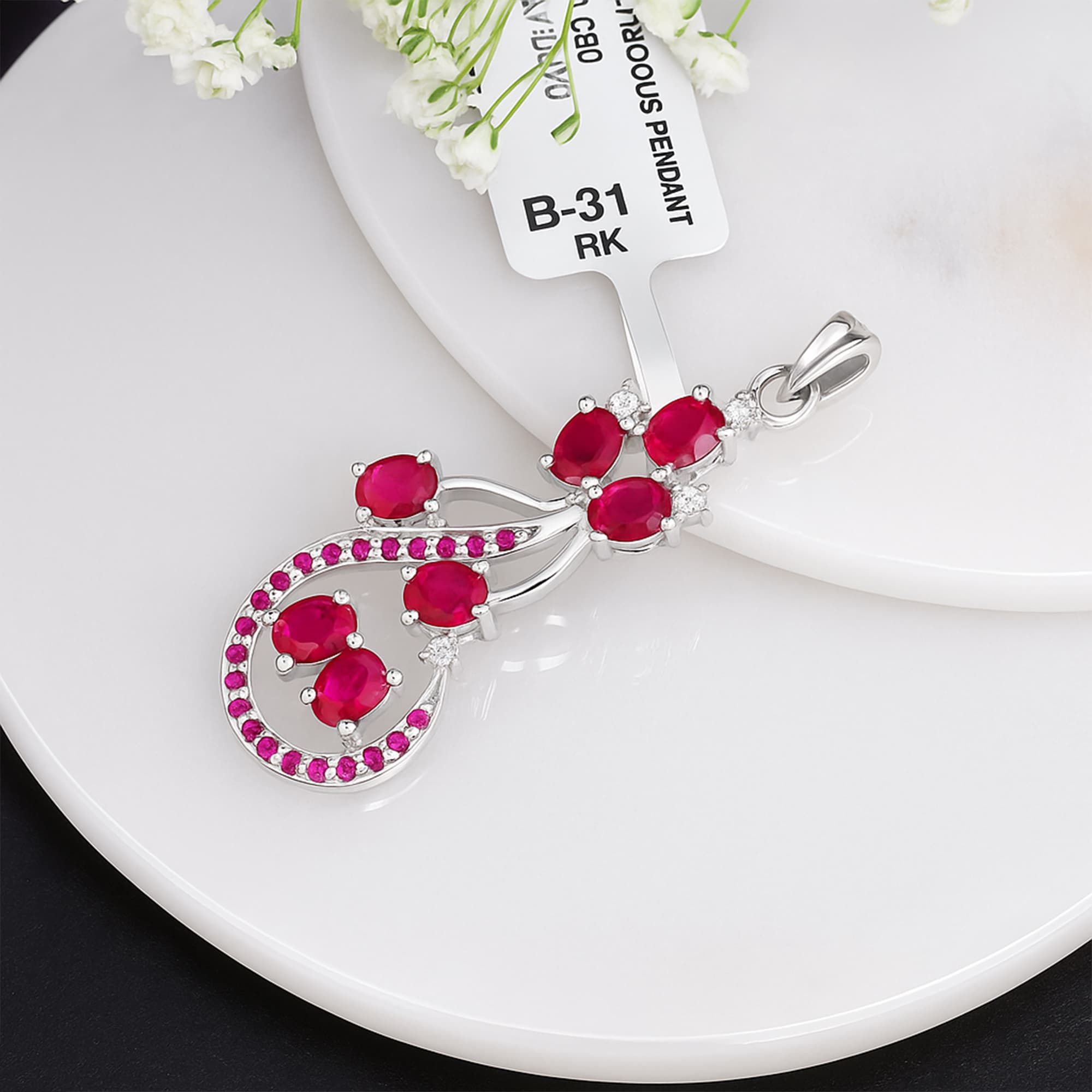 Ruby Cascade Pendant